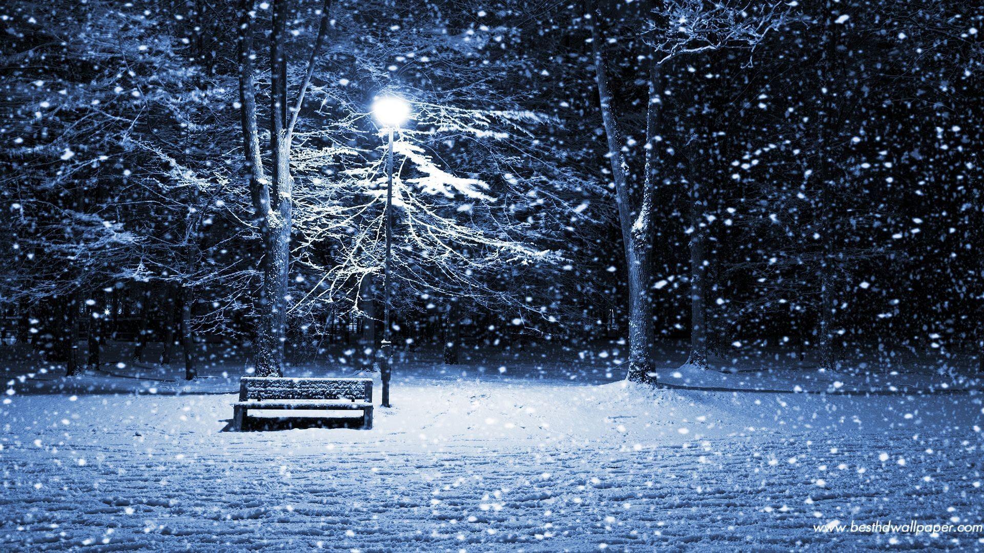 image For > Christmas Snow Scenes Wallpaper