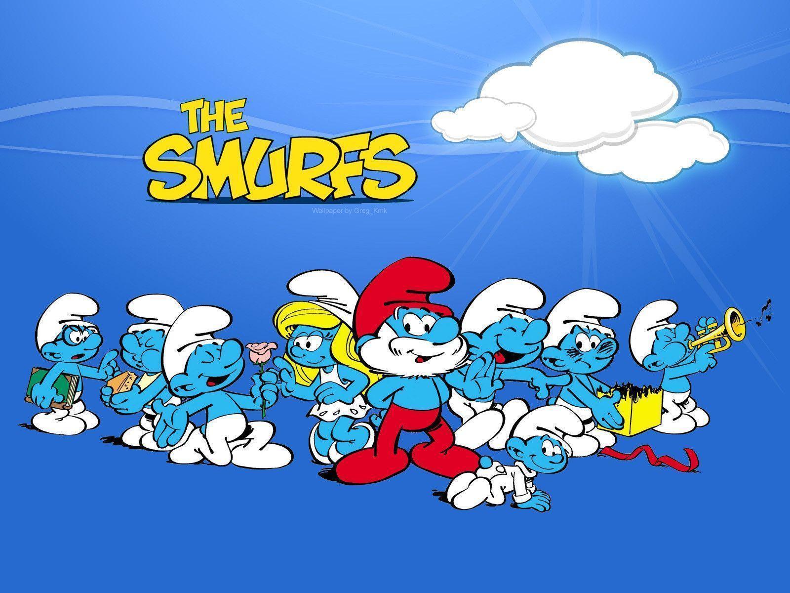 Drawn Heroes. The Smurfs Wallpaper