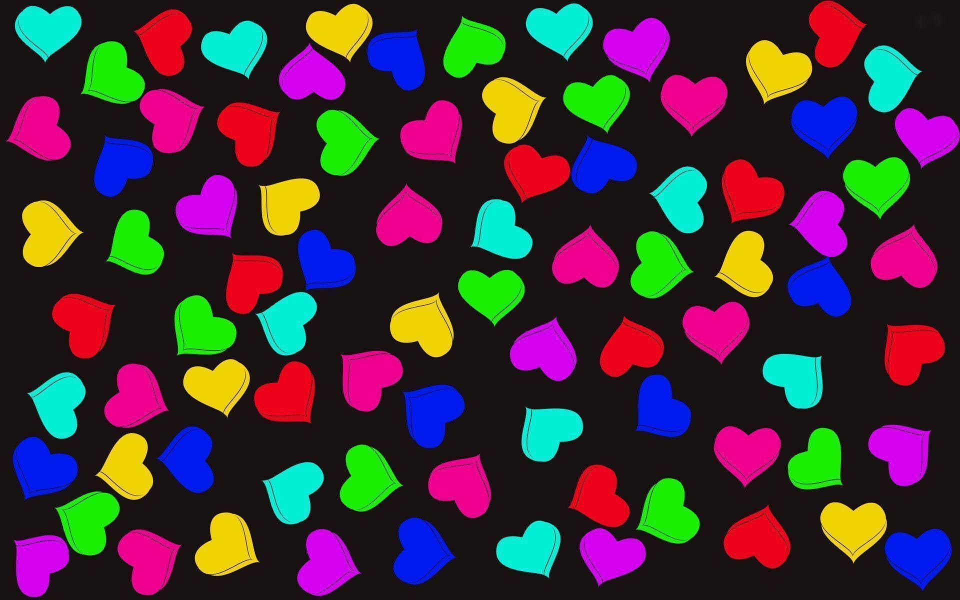 Colorful Hearts Wallpapers - Wallpaper Cave