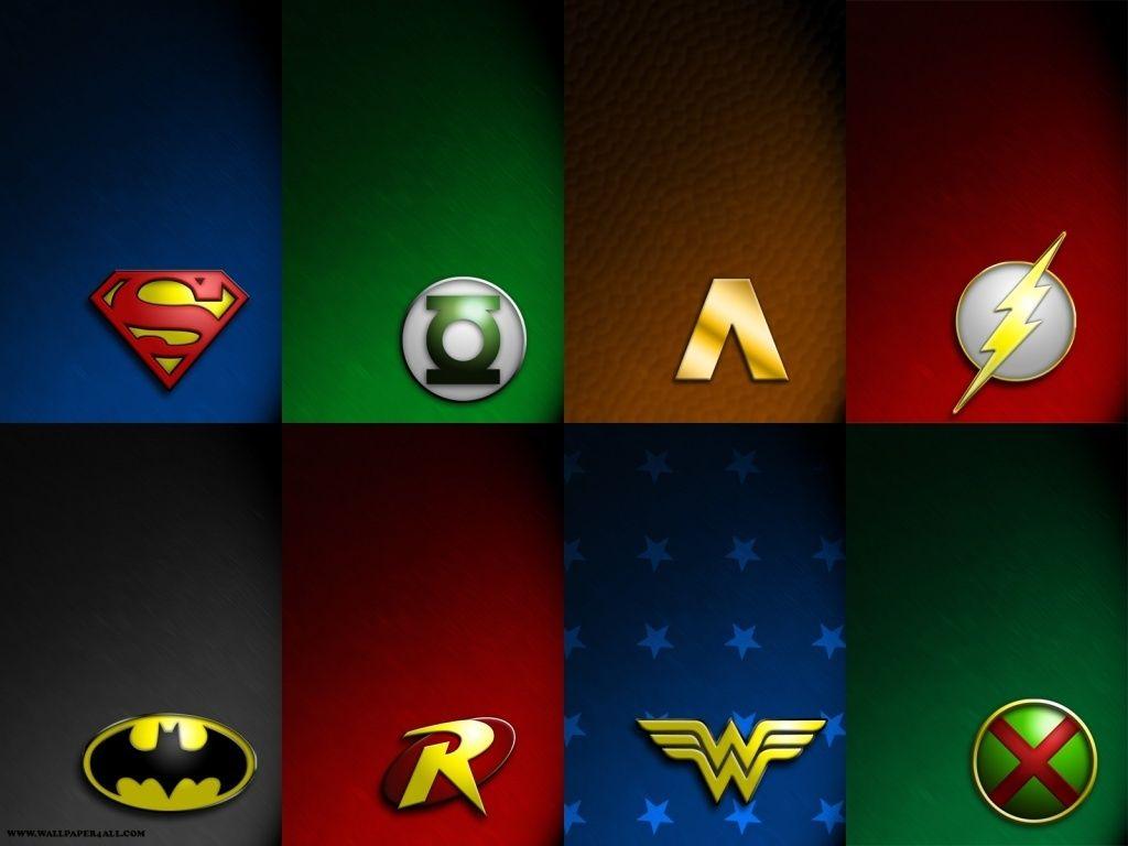 JLA Symbols Comics Wallpaper