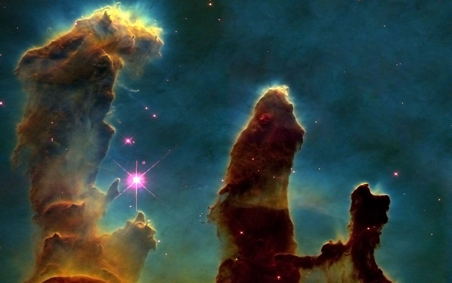 Nebula Pillars Of Creation Desktop Wallpaper