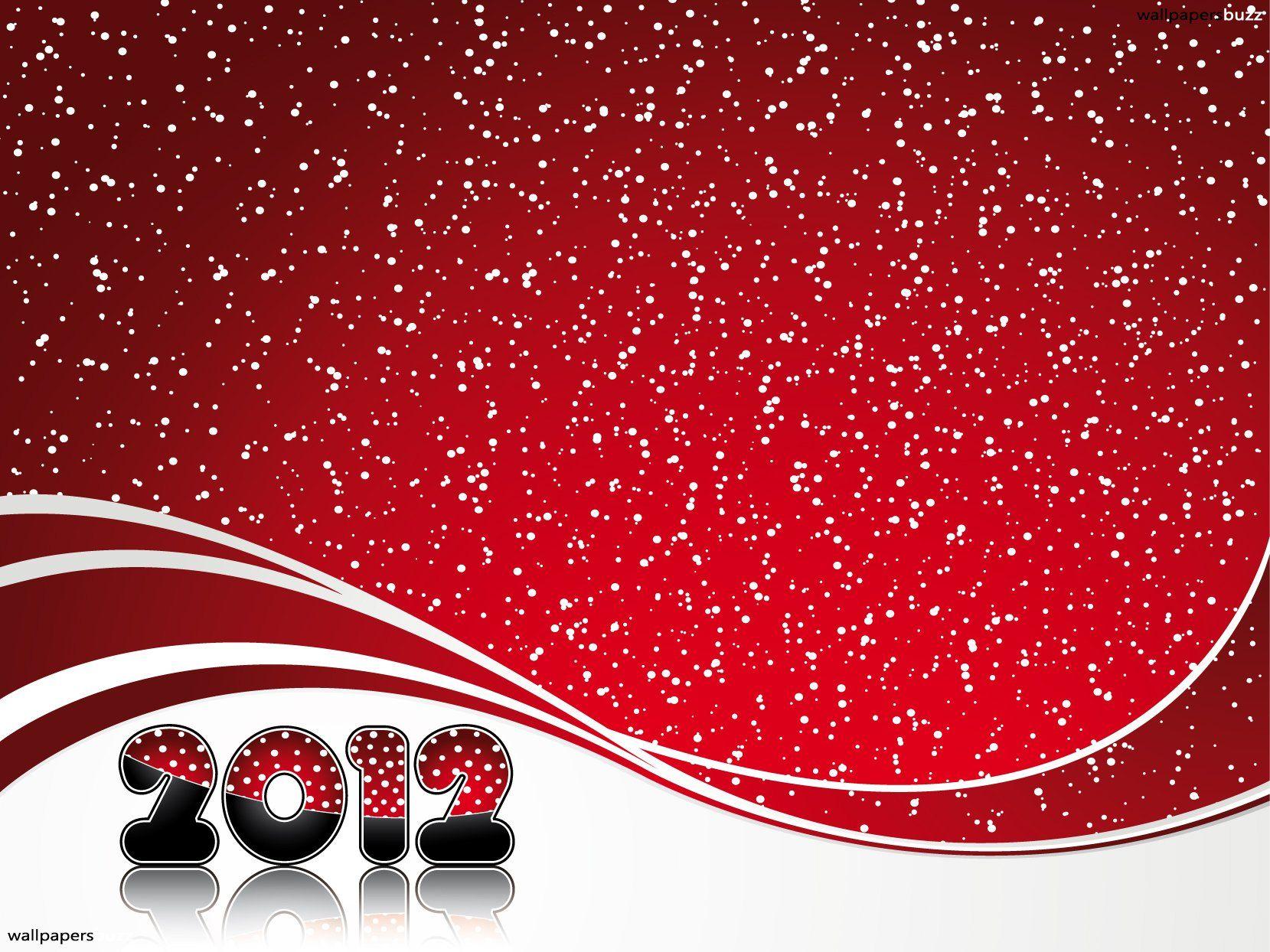 Snowy New Year 2012 HD Wallpaper