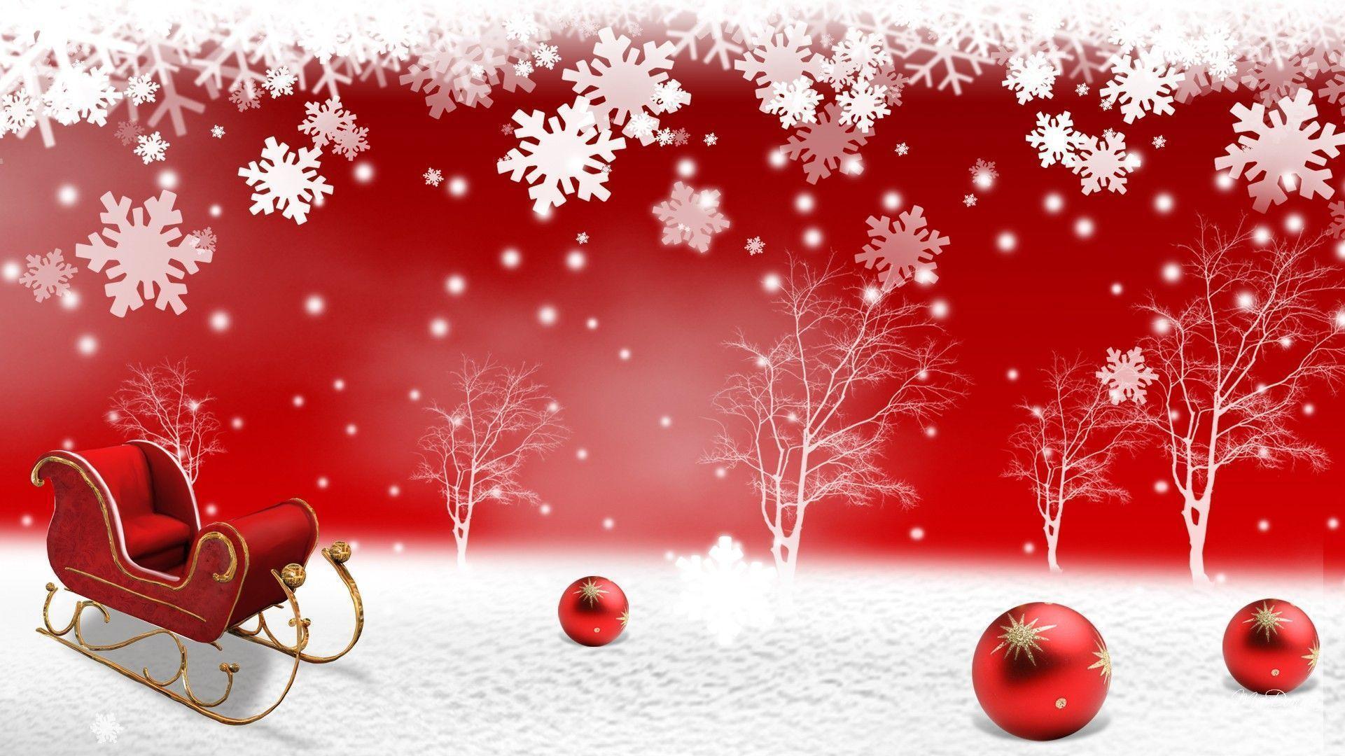 Wallpaper For > Red Christmas Snowflake Background