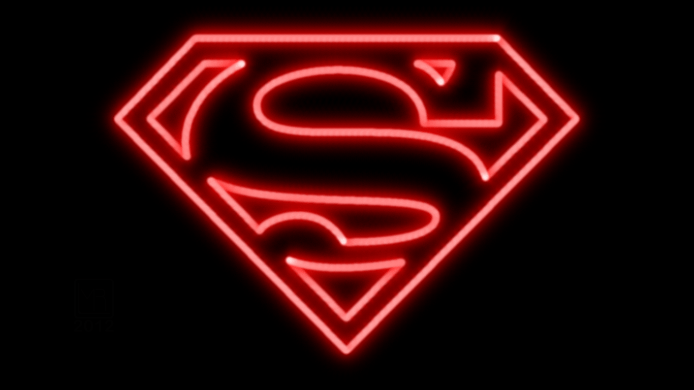 Superman Neon Red Symbol WP