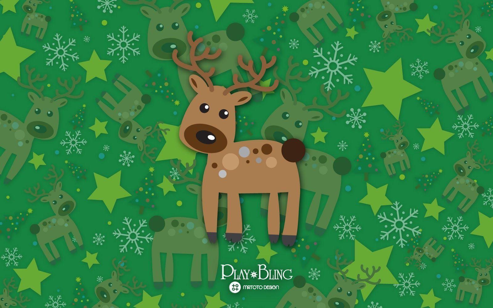 Wallpaper For > Christmas Wallpaper Reindeer