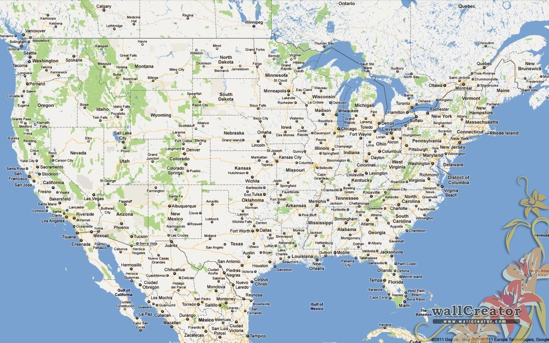US map / 1200 Wallpaper
