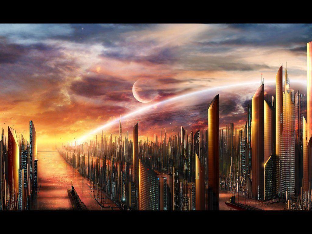 image For > HD Fantasy City Wallpaper