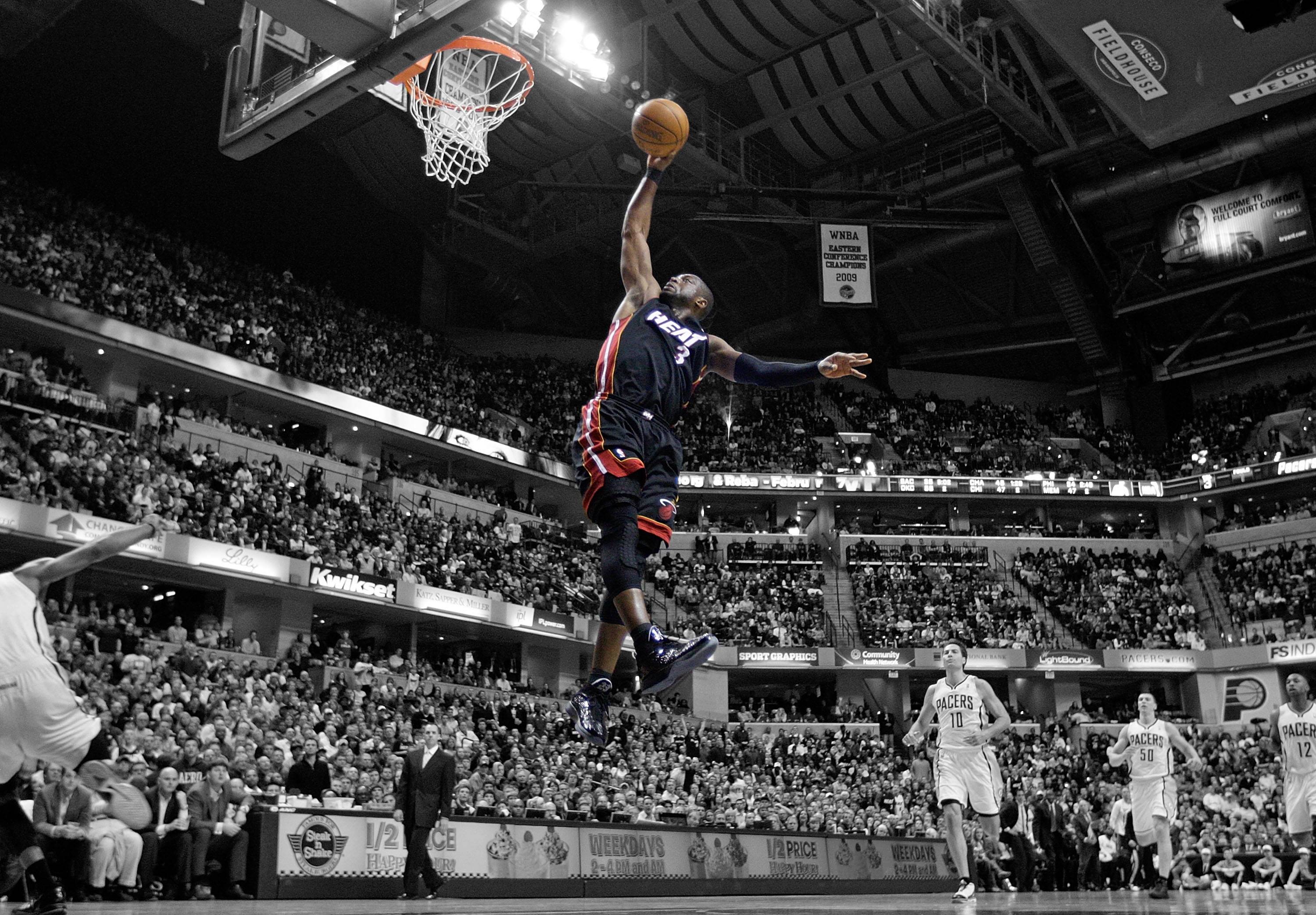Dwyane Wade Miami Heat Dunk NBA Wallpaper Wide or HD. Male