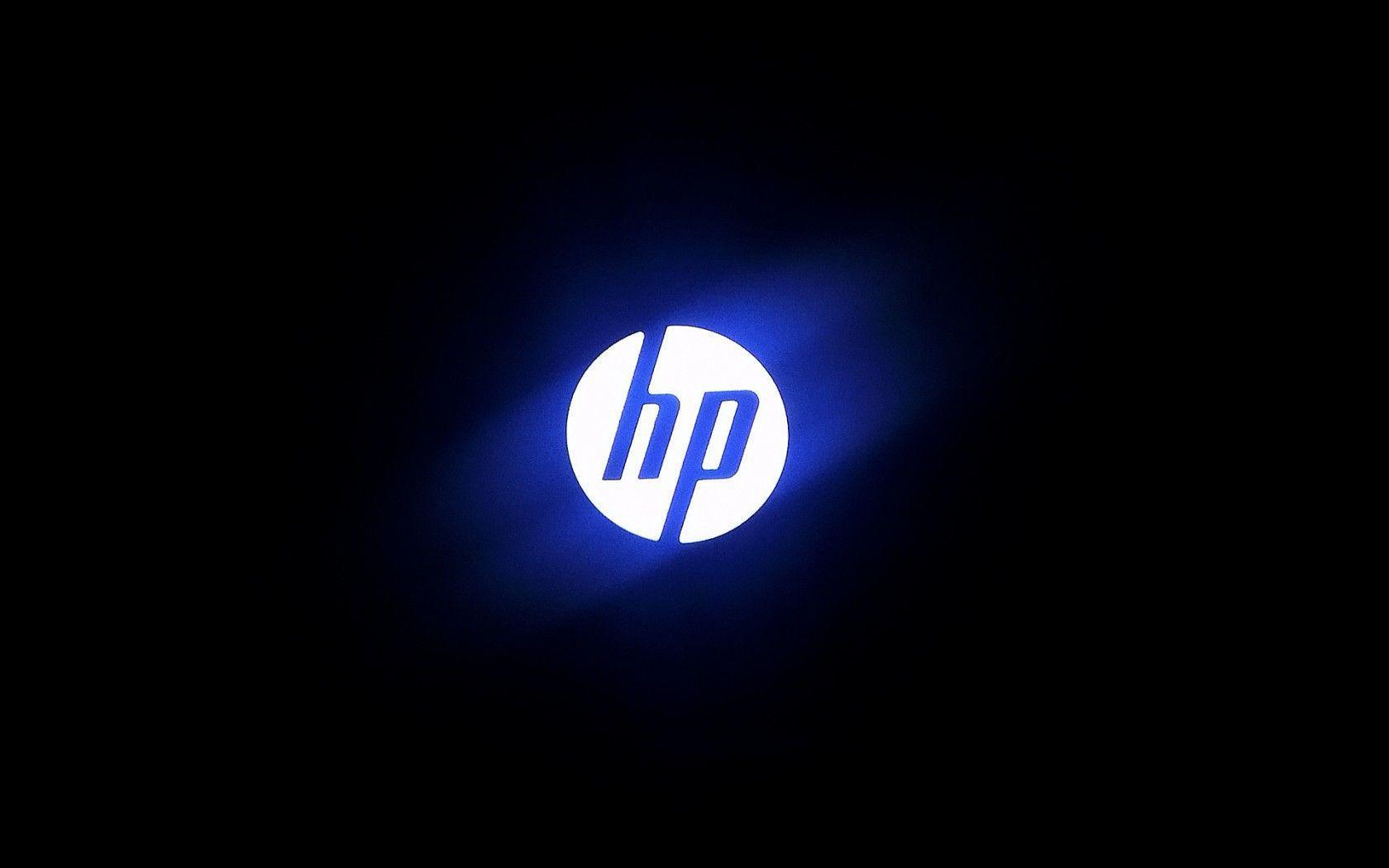 HP Glowing logo wallpaper HD
