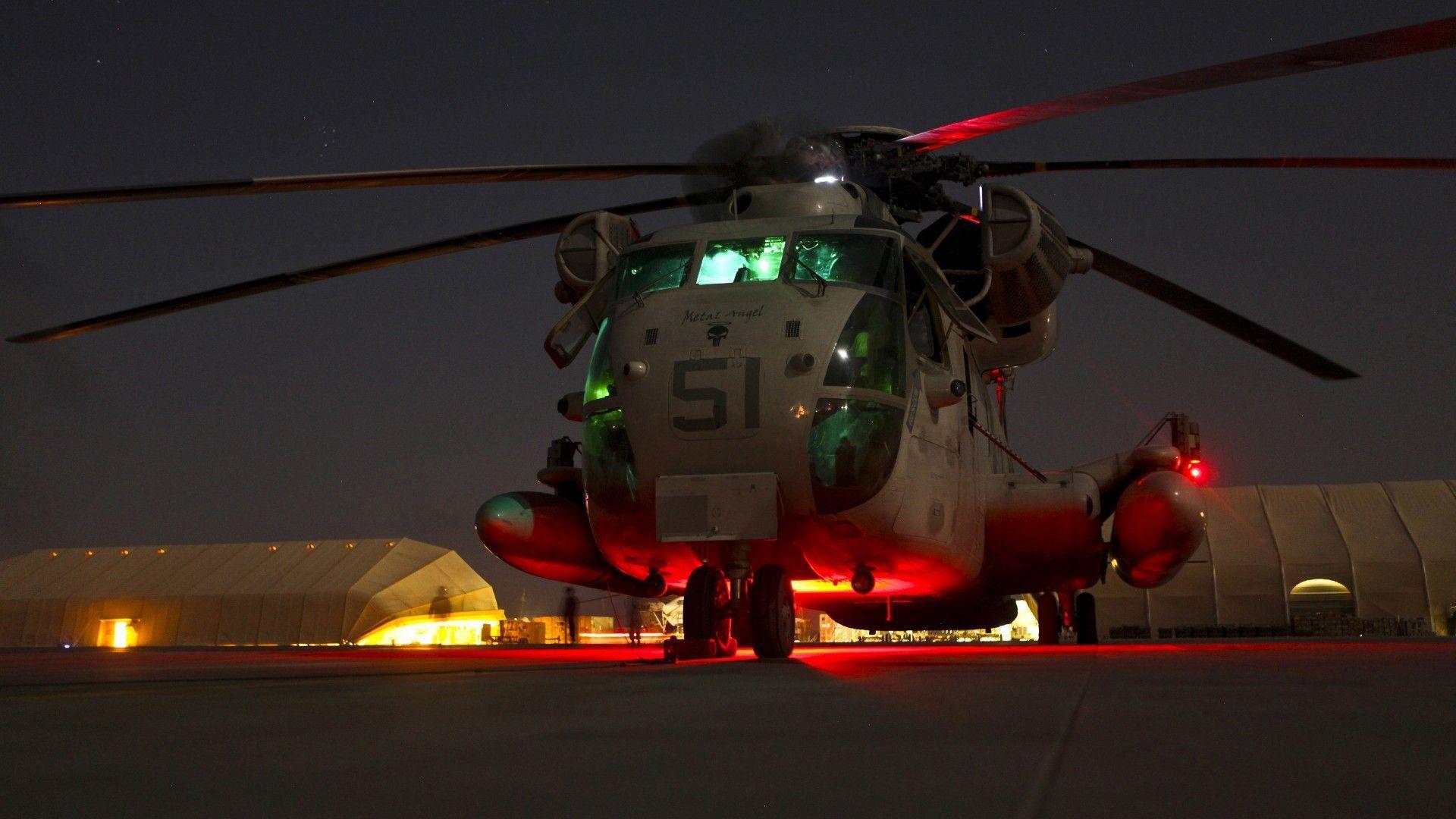 Night Helicopter Marine Corps United States Wallpaper. HD