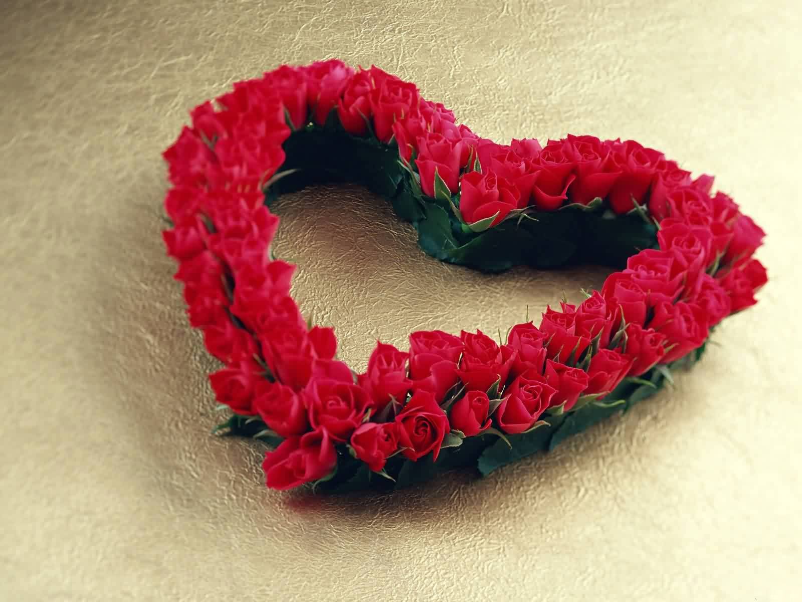 Red Hearts With Roses Image & Picture