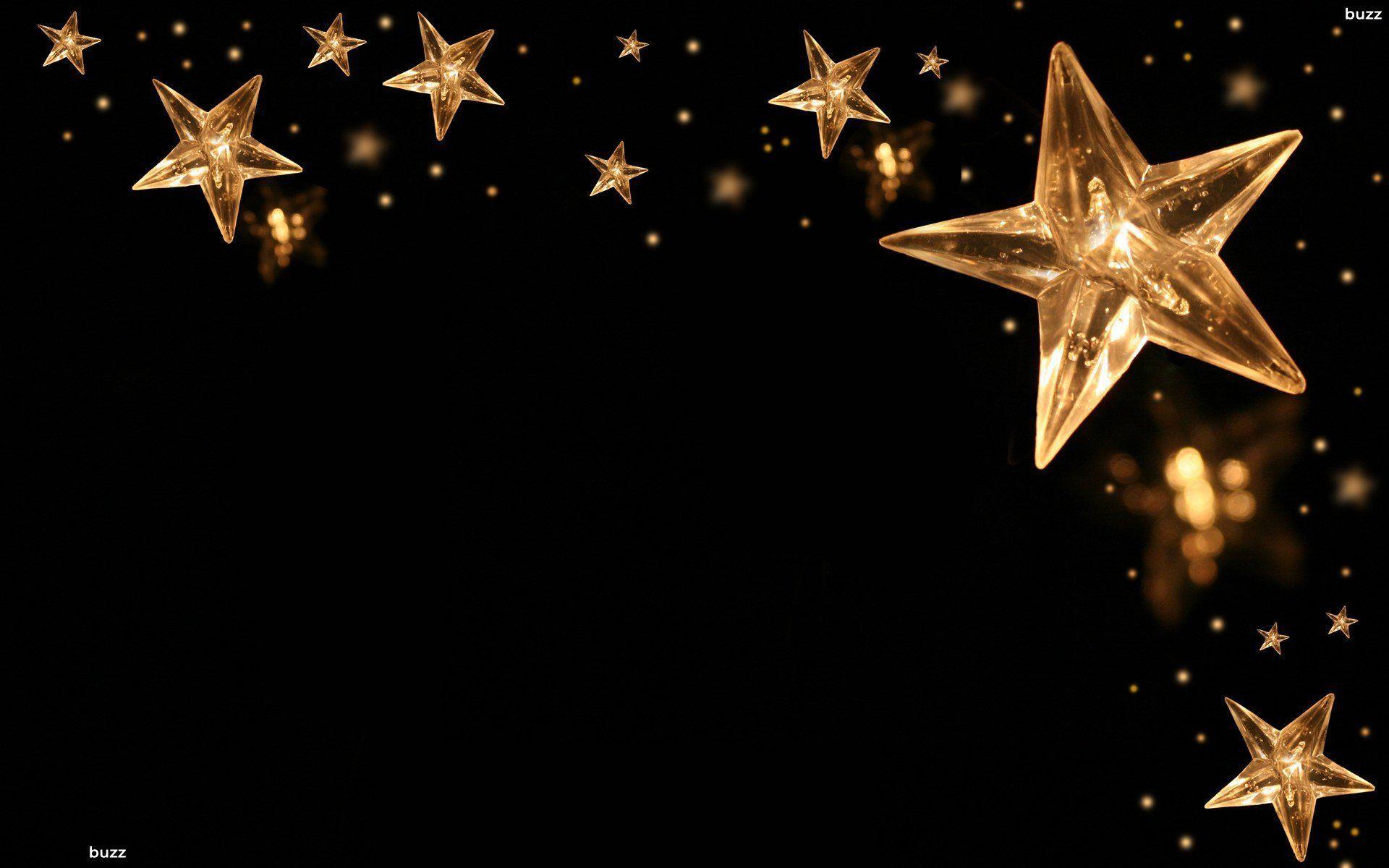 Wallpaper For > Black And Gold Star Background