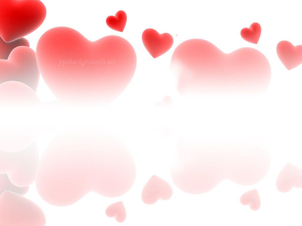 Red love hearts Download PowerPoint Background