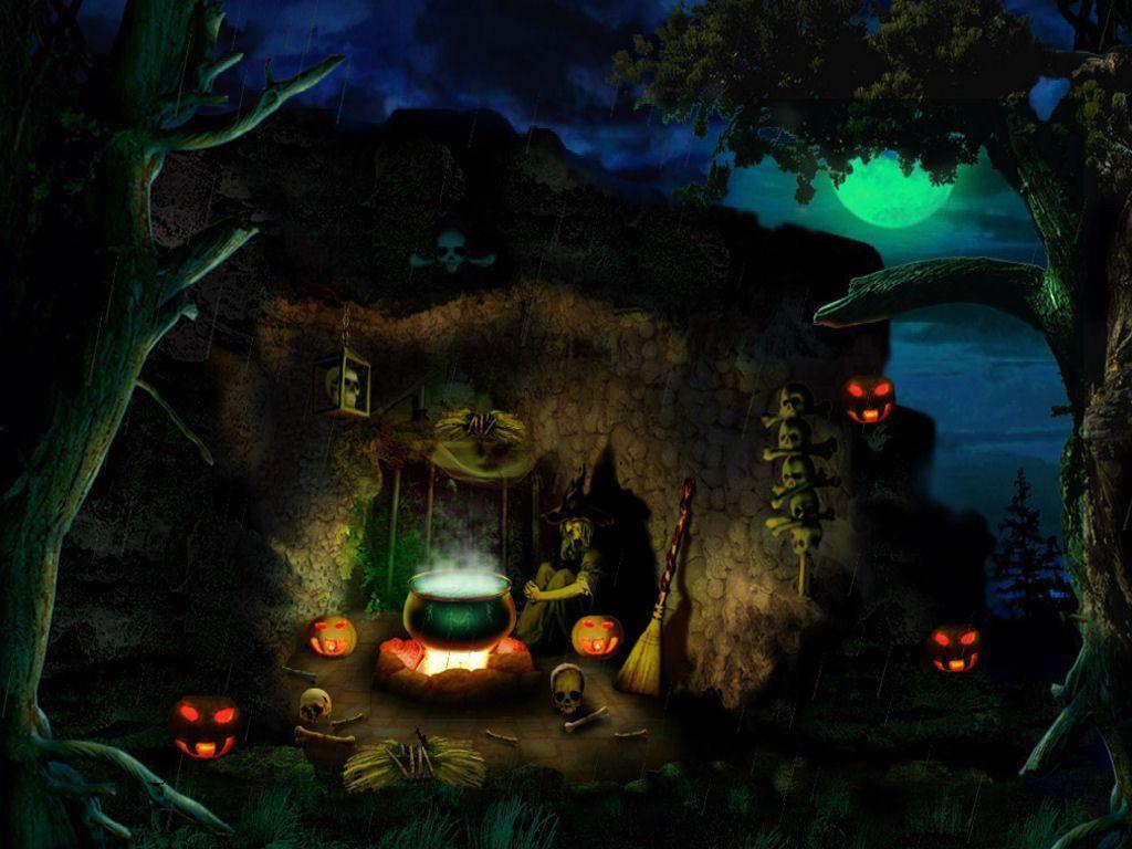 Free Halloween Wallpaper blog: Witch Brew Wallpaper