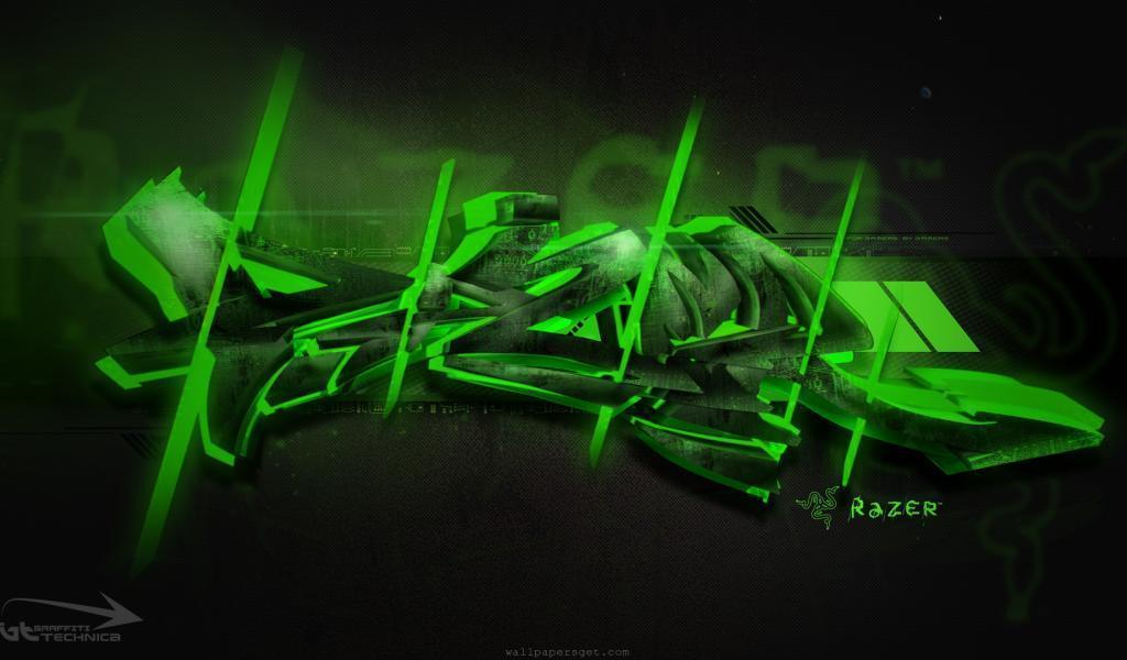 Download Awesome Abstract Overclocking Graffiti Razer Wallpaper