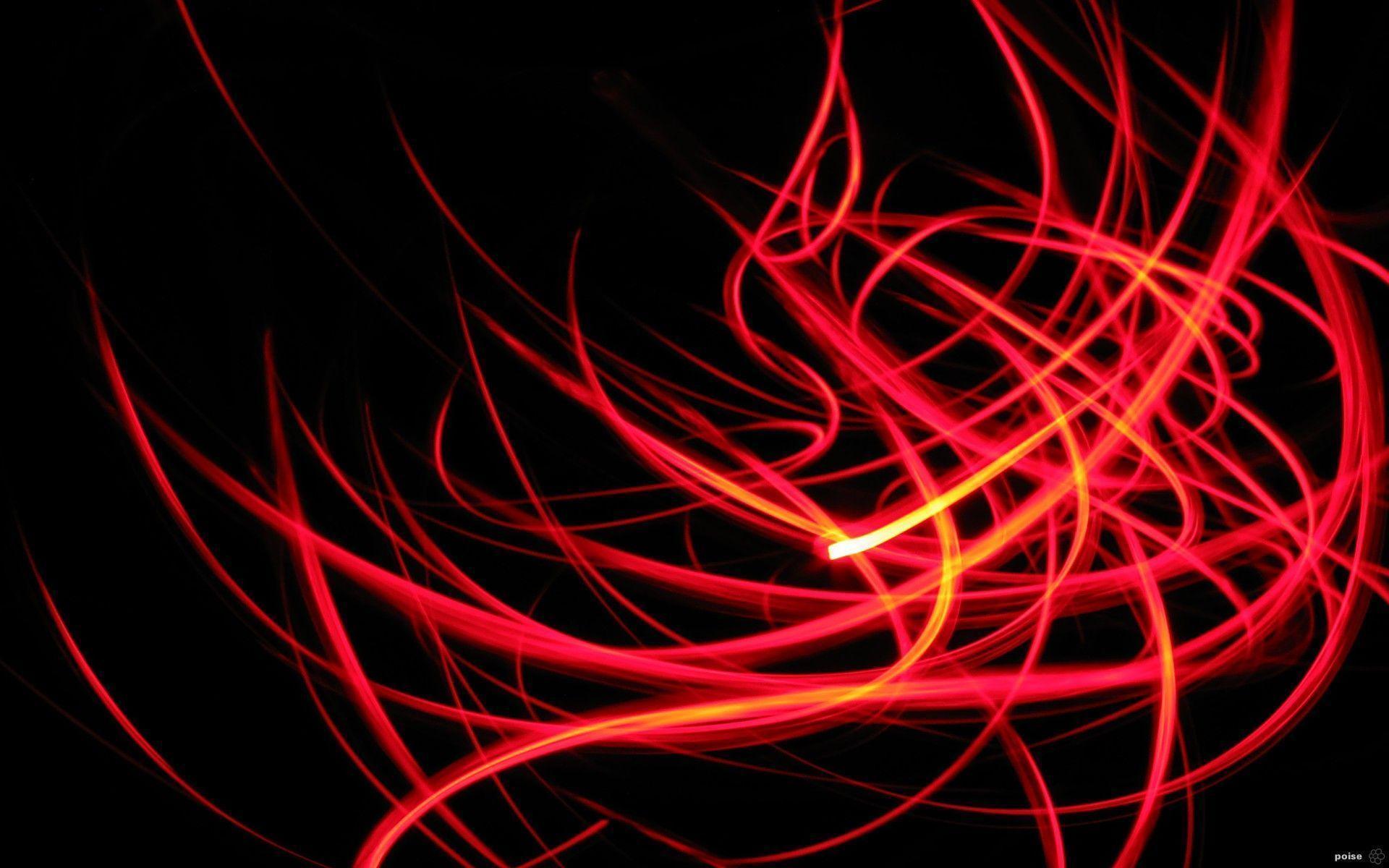 Wallpaper For > Black And Red Abstract Wallpaper