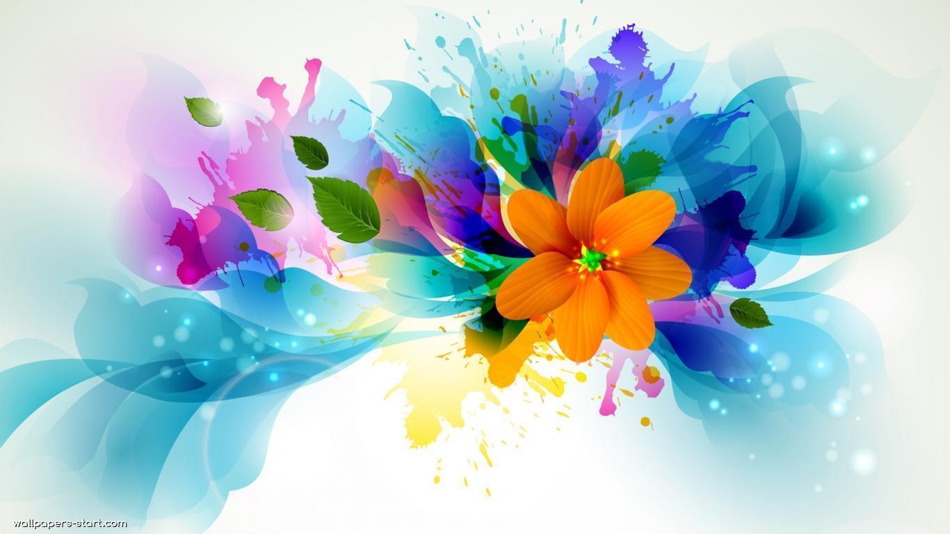 bright flower abstract desktop wallpaperDesktopWallpaperFree