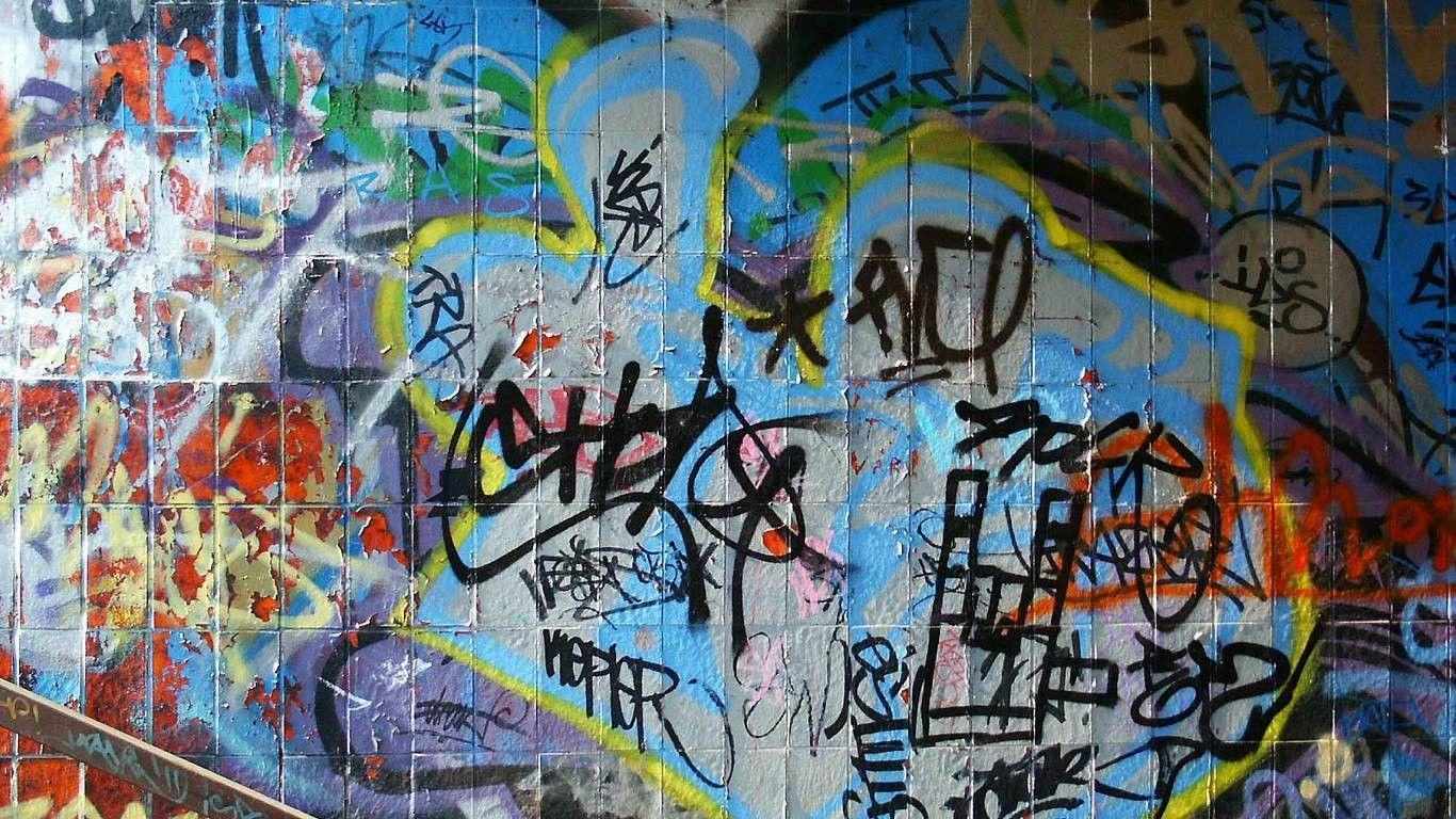 Download Abstract Graffiti Wallpaper 1366x768