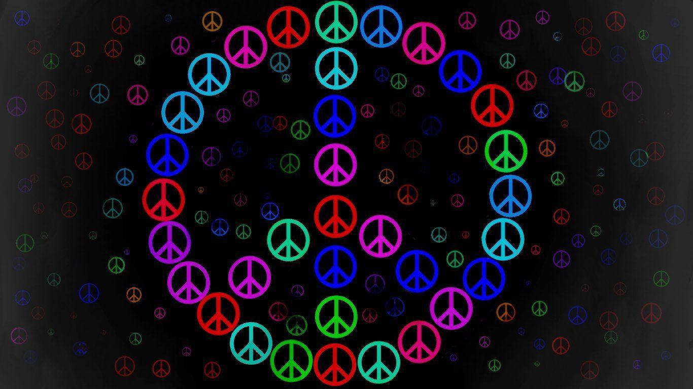Peace Sign Wallpaper 1366x768 px Free Download ID