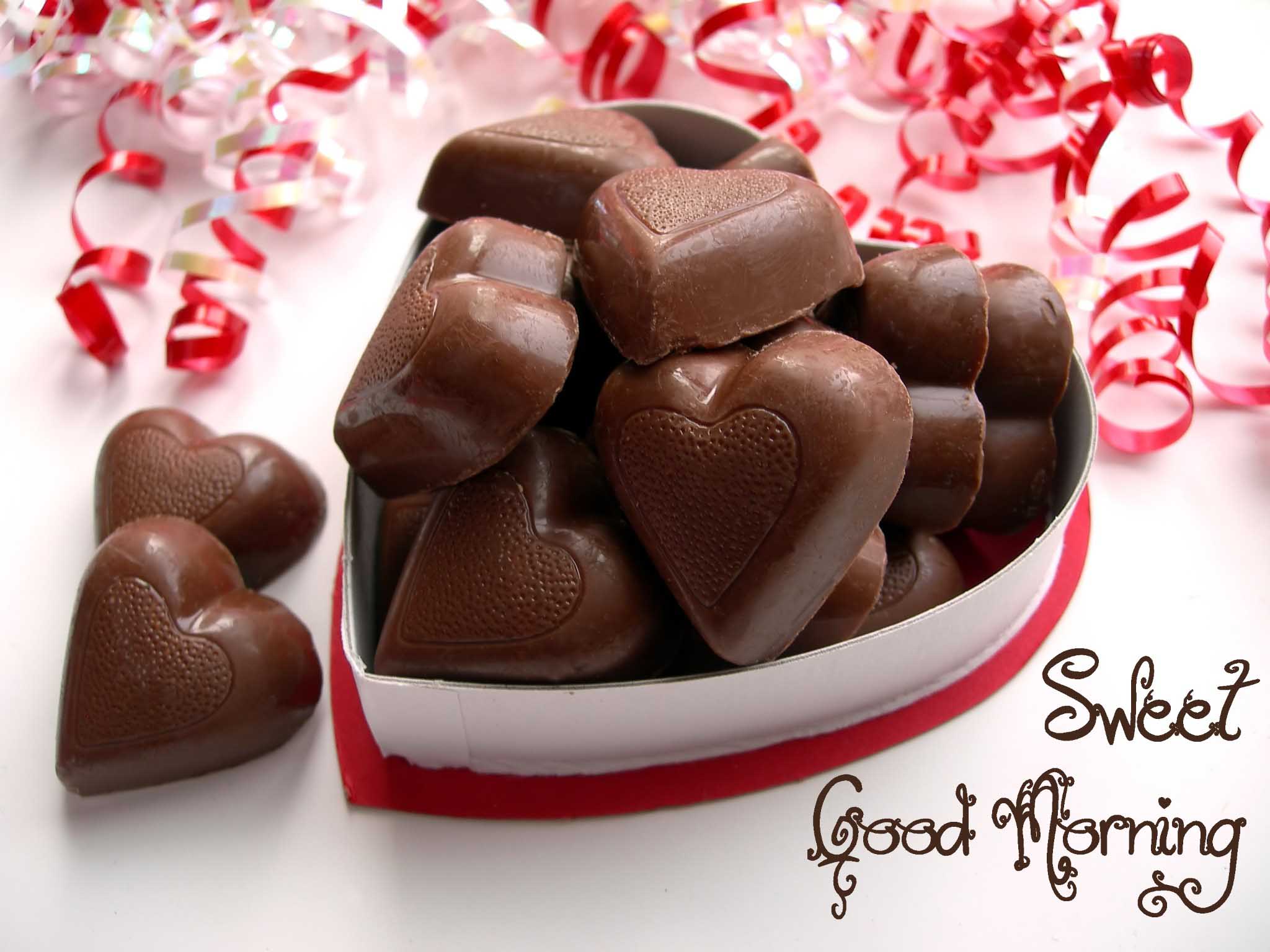 Latest Good Morning Wishes With Sweets And Choco Image Wallpaper