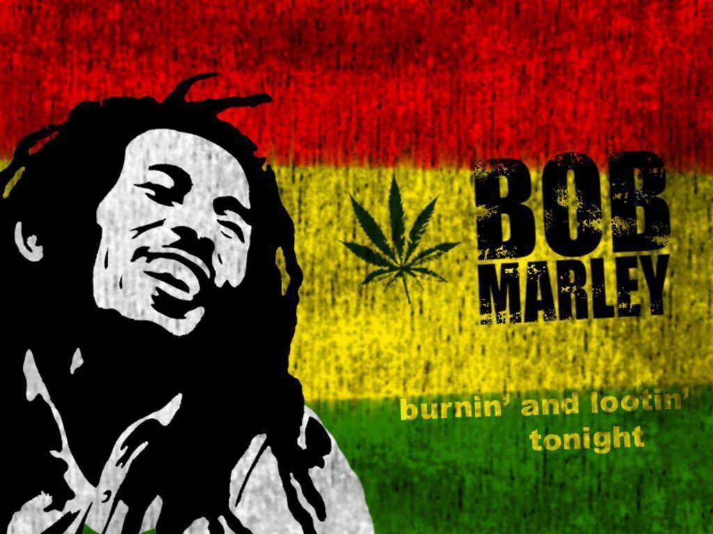 Wallpaper For > Bob Marley Weed Wallpaper