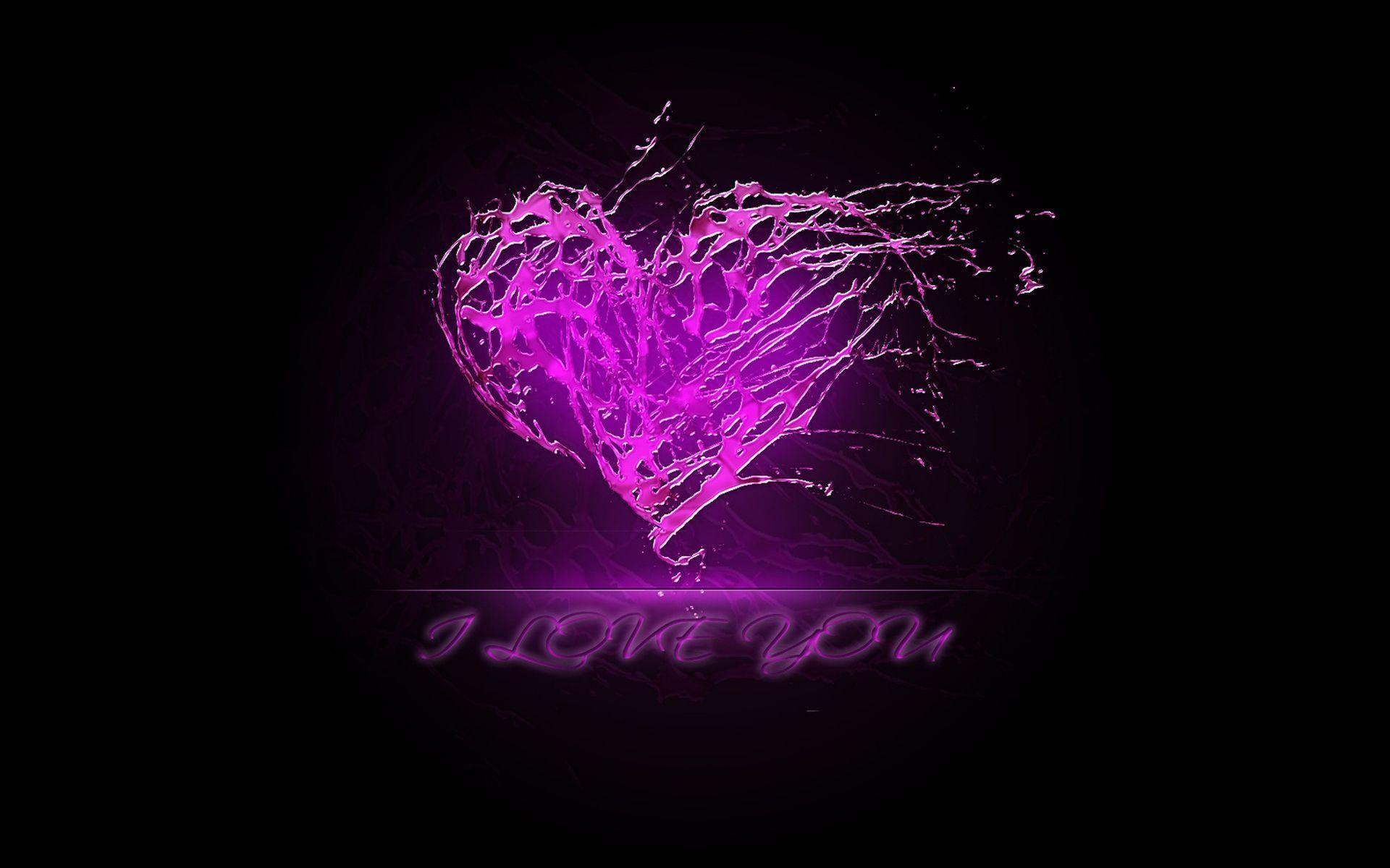 Wallpaper For > Purple And Black Hearts Wallpaper