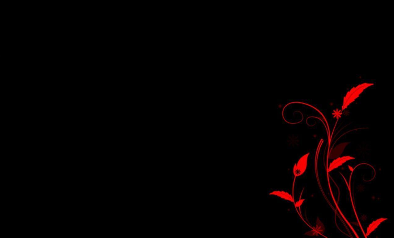 Black and Red HD Wallpaper Floral Background