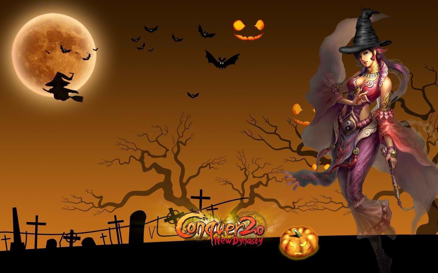halloween witch, queen_gina Dark Wallpaper