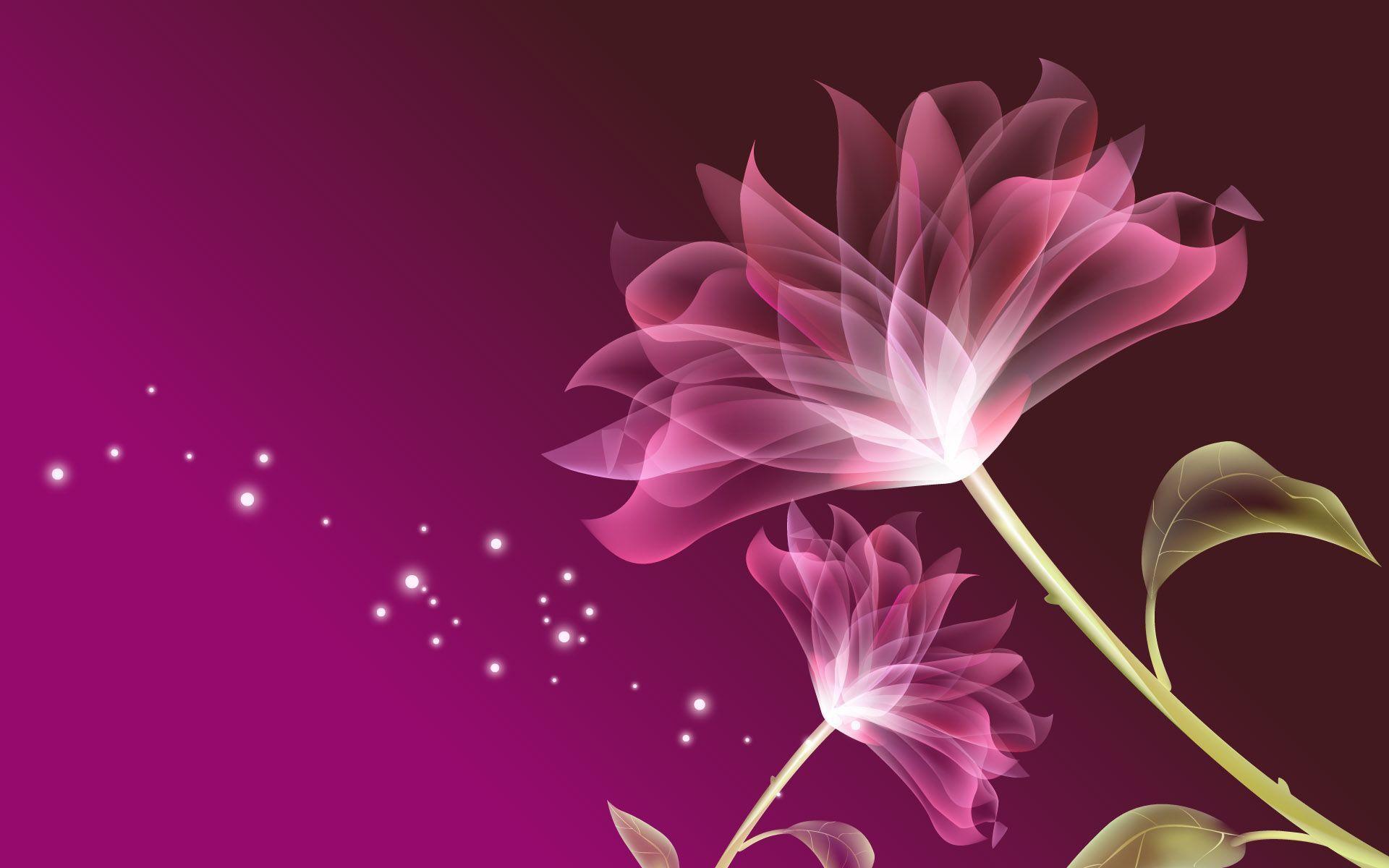 Wallpaper For > Pink Abstract Flower Background