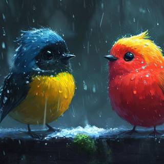 Two Colorful Birds