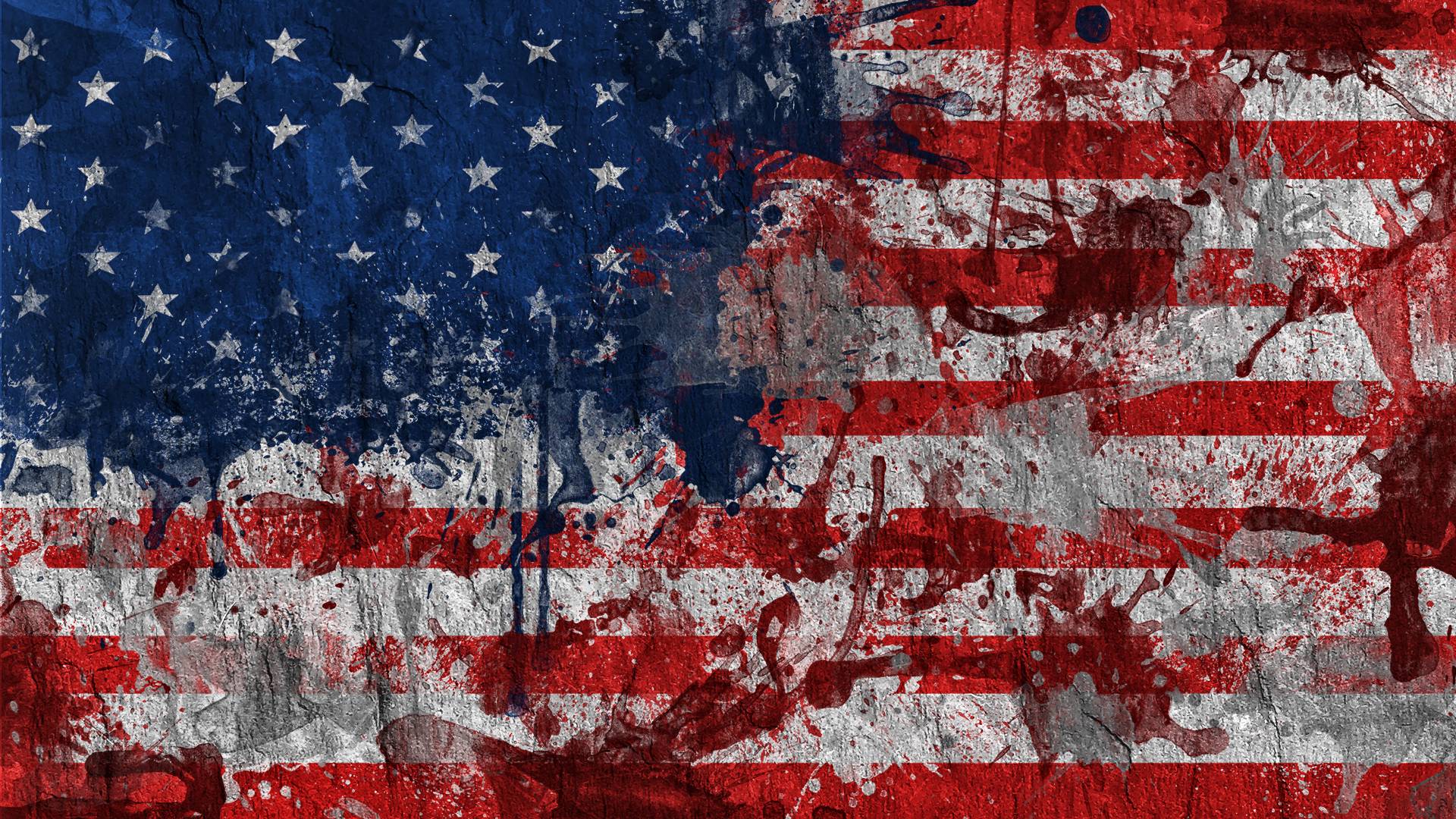 Dirty Painting American Flag Exclusive HD Wallpaper