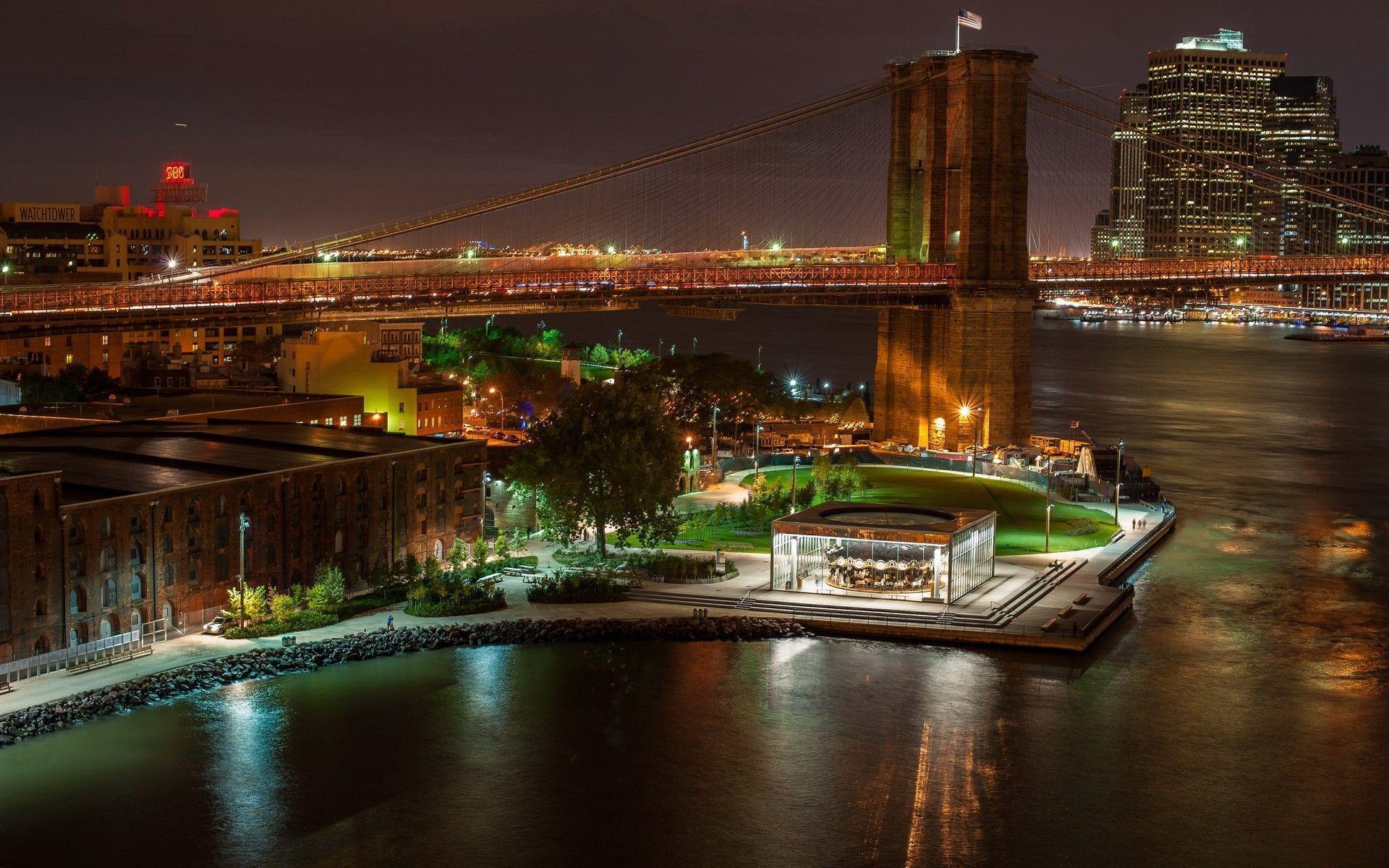 Brooklyn bridge wallpaper Stock Free Image