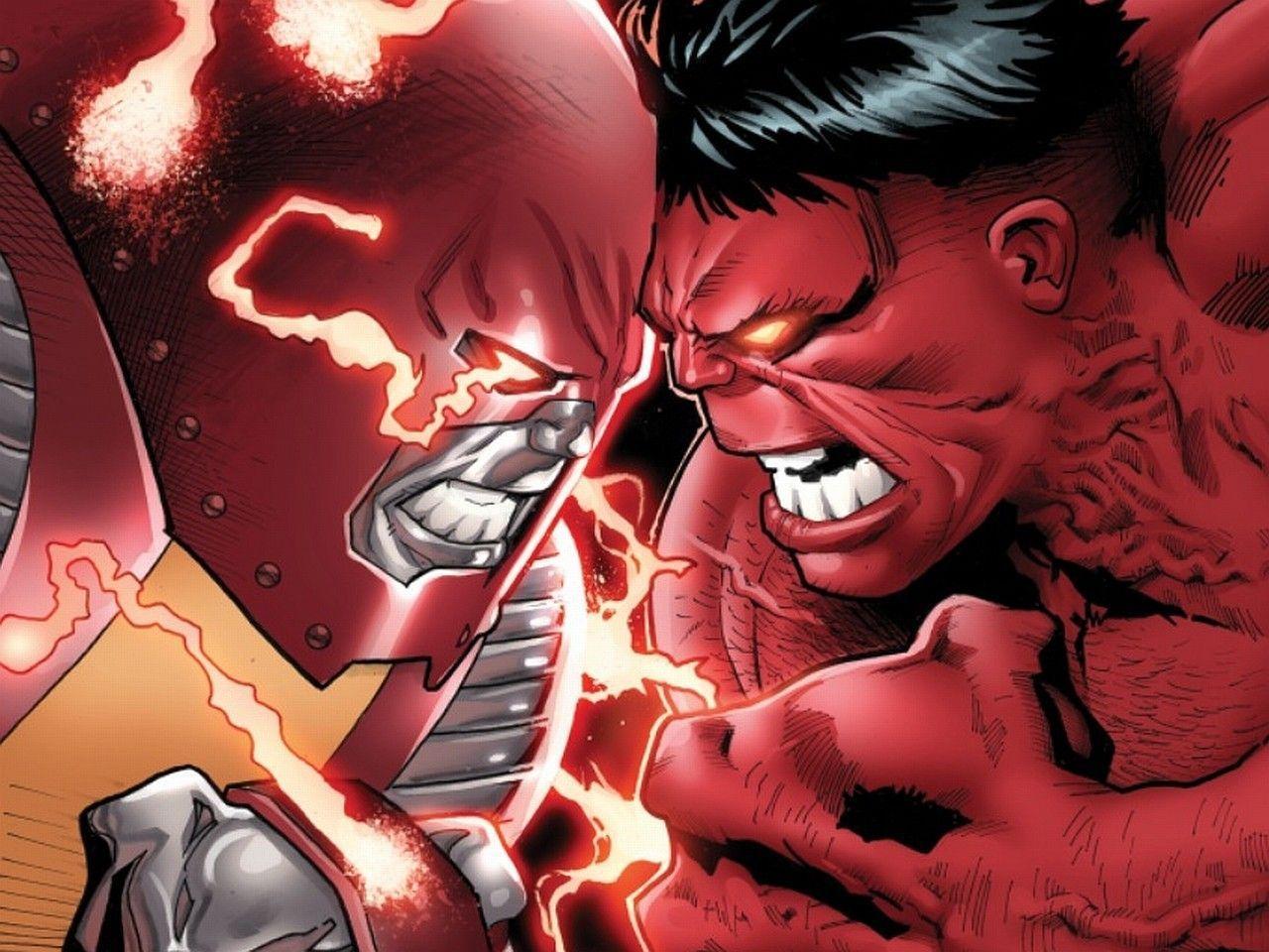 The Image of Comics Marvel Comics Red Hulk Cyclops HD Wallpaper