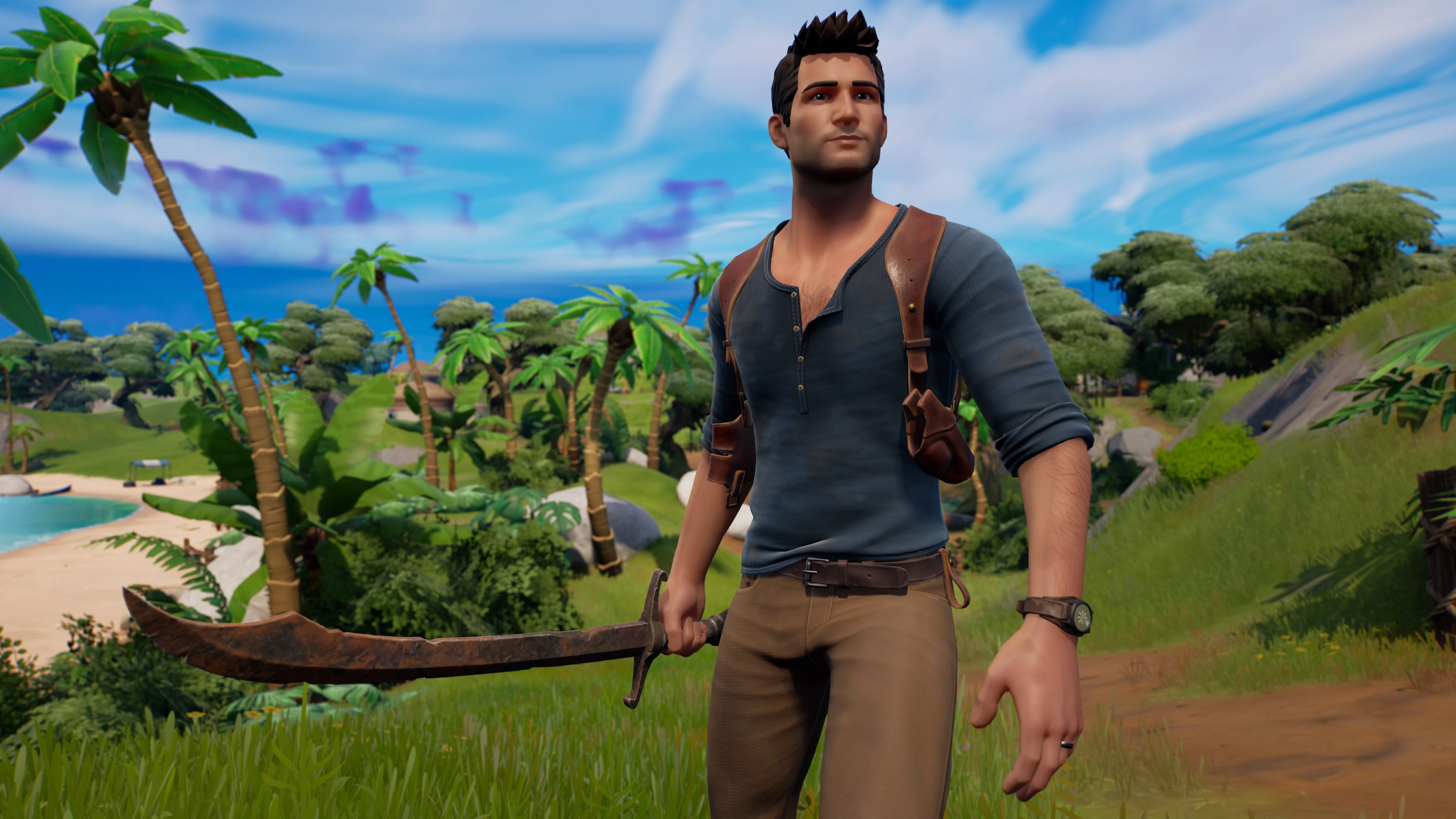 Nathan Drake Fortnite wallpaper