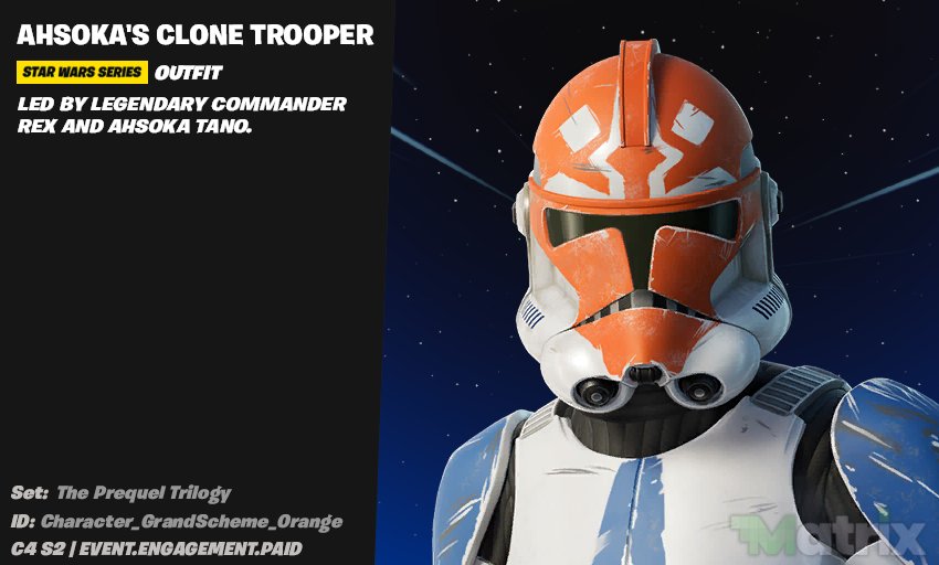 Ahsoka’s Clone Trooper Fortnite wallpaper