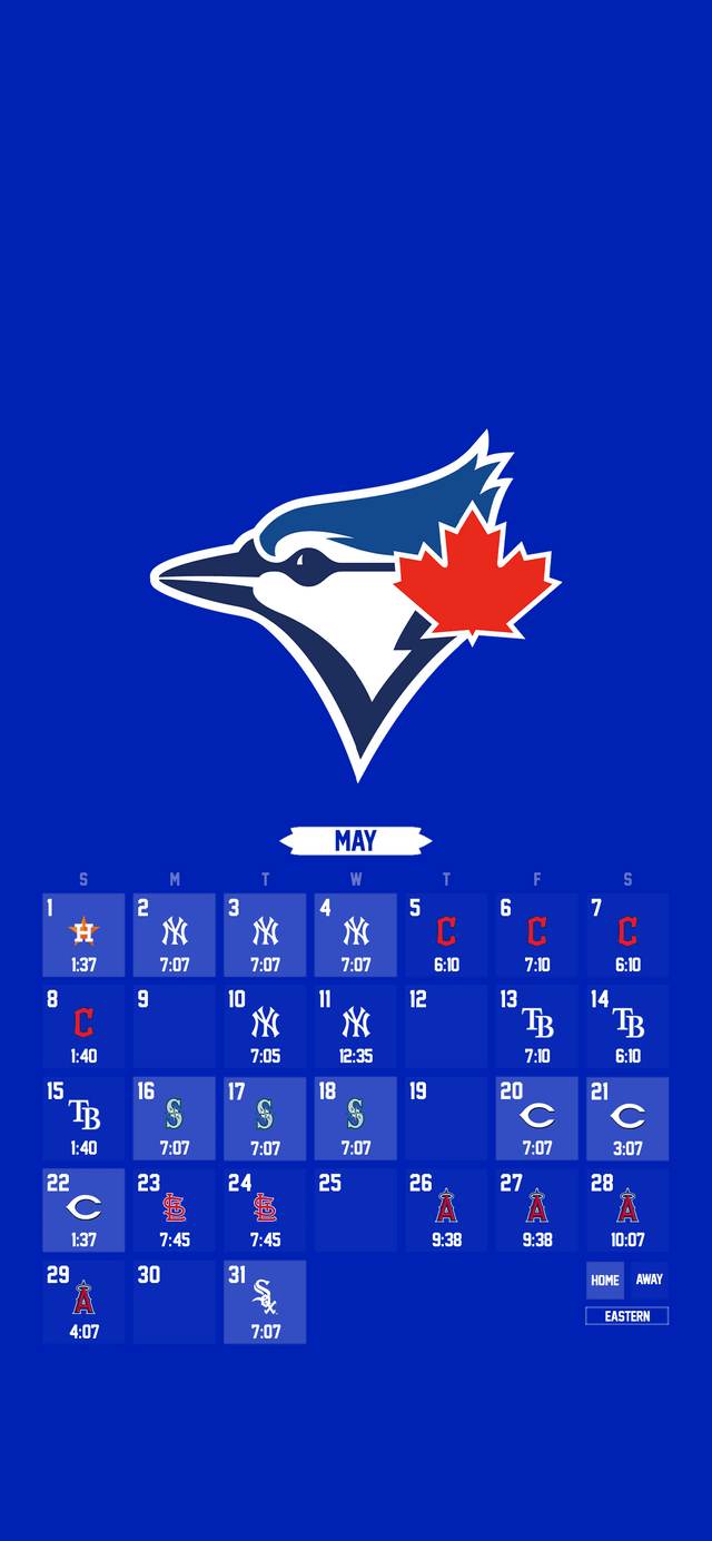Blue Jays Calendar Wallpaper // May