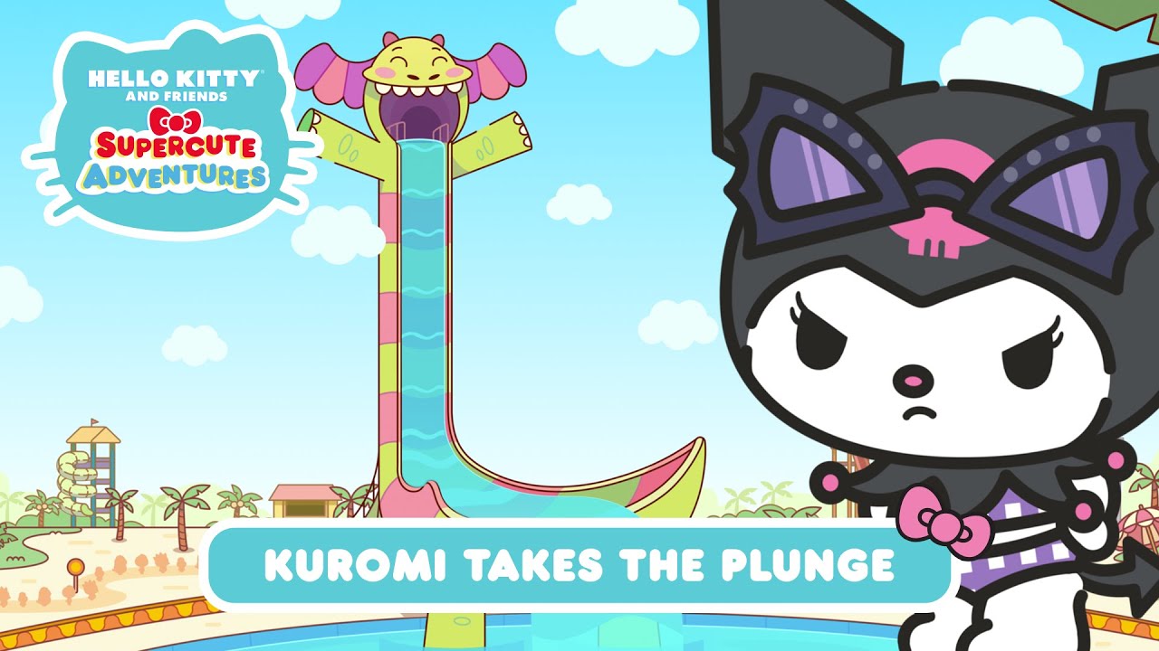 Kuromi Takes The Plunge. Hello Kitty