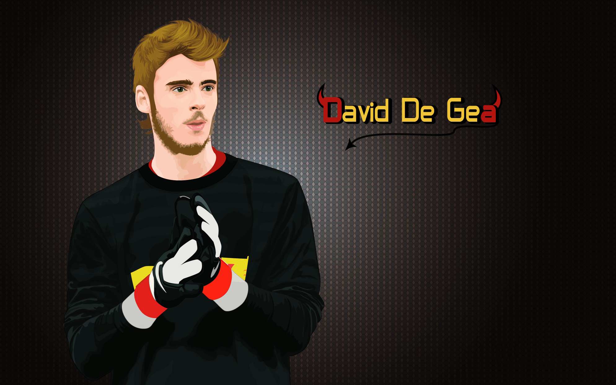 David De Gea Cartoon Exclusive HD Wallpaper