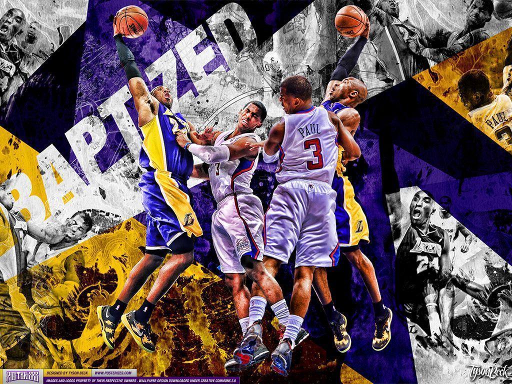 Kobe Bryant “Baptizes” Chris Paul Wallpaper