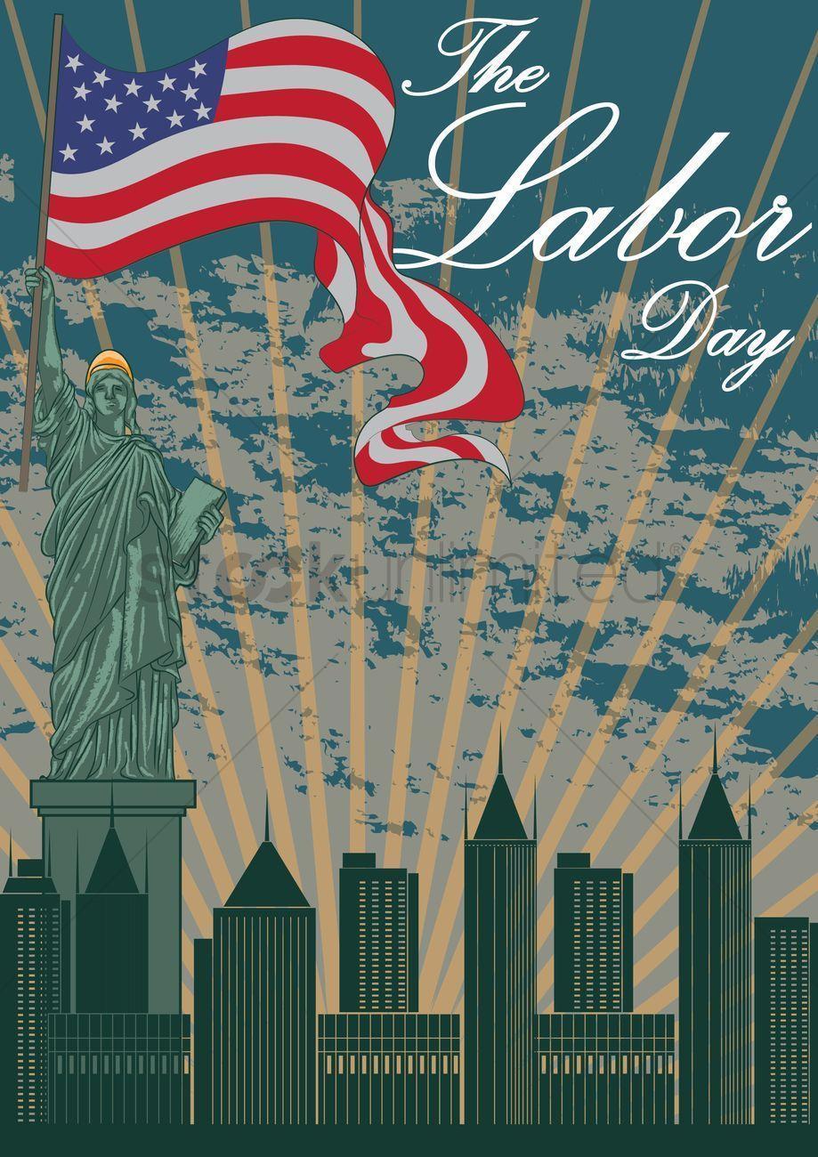 Happy labor day wallpaper Vector Image