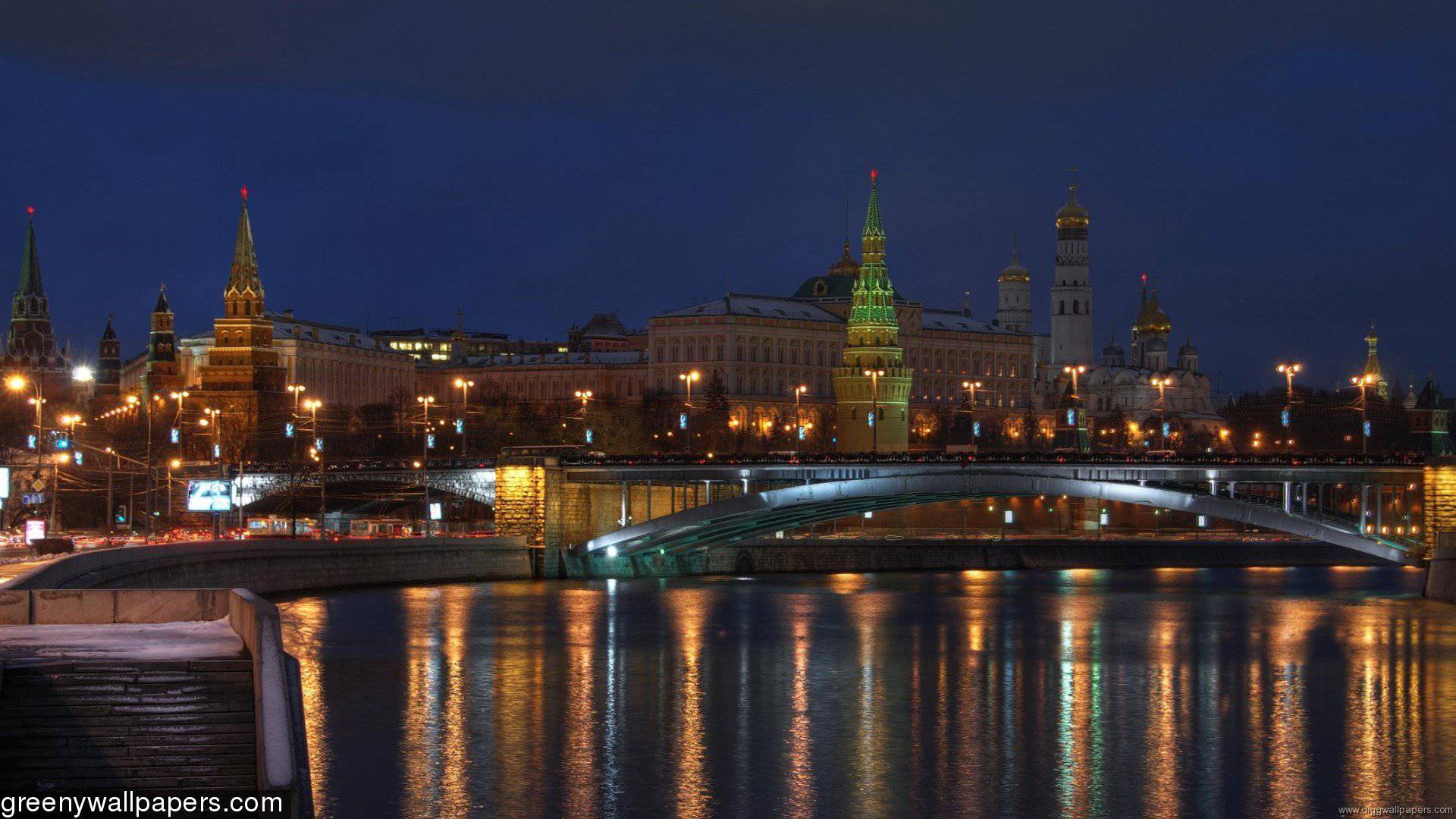 Kremlin Bridge Moscow 1920x1080 Wallpaper