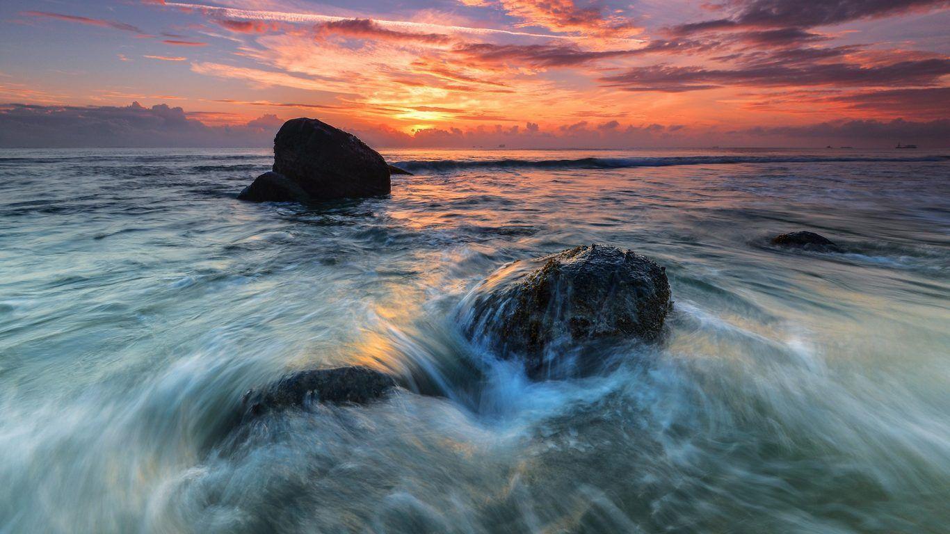 Sea Ocean: Sky Clouds Ocean Brazil Scenery Nature Salvador Bahia