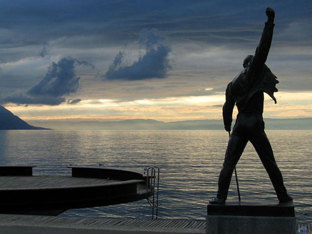 Wallpaper lake, Montreux, monument, switzerland, Freddie Mercury