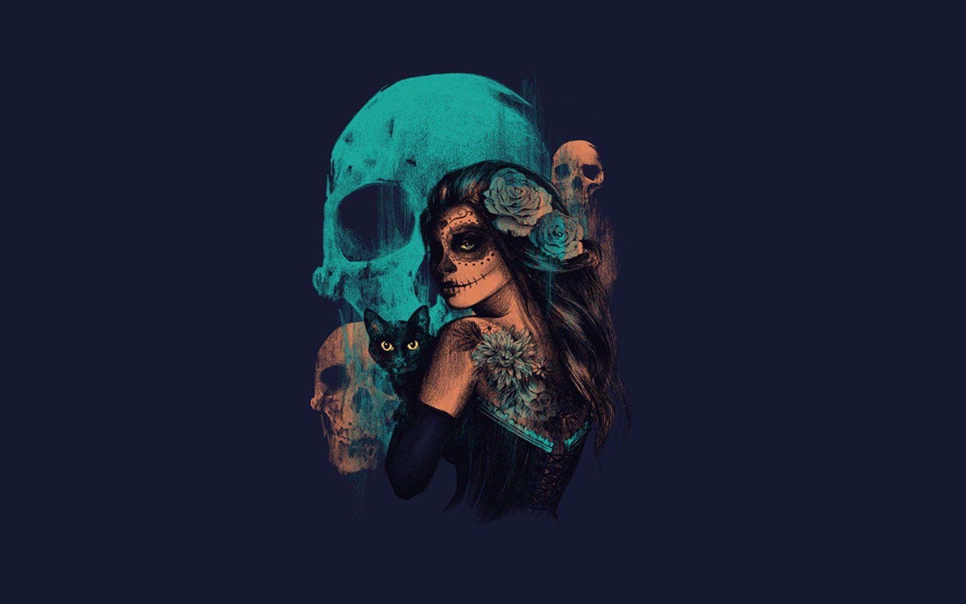 Day Of The Dead Makeup Wallpaper
