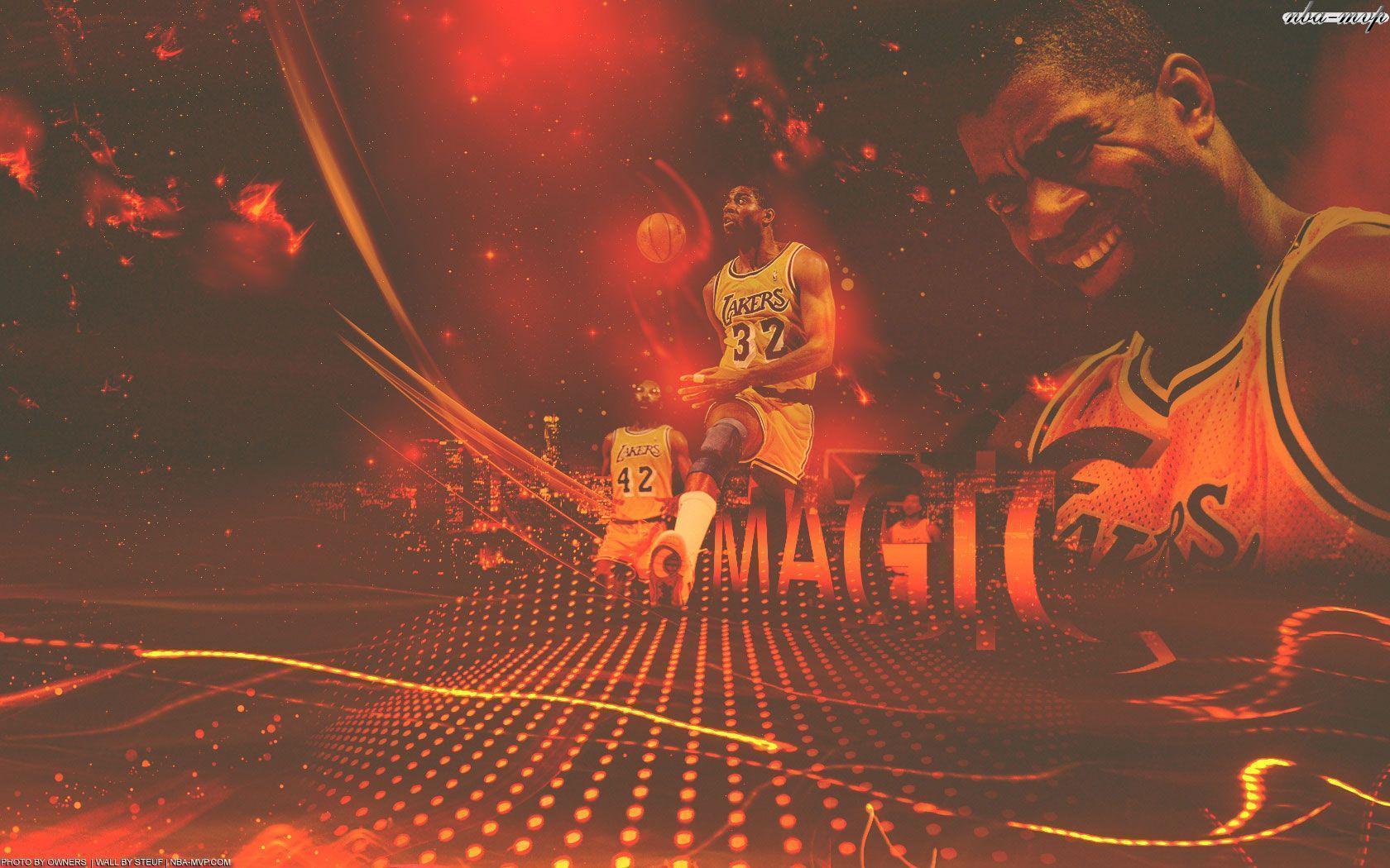 Magic Johnson Lakers 1680×1050 Wallpaper. Basketball Wallpaper