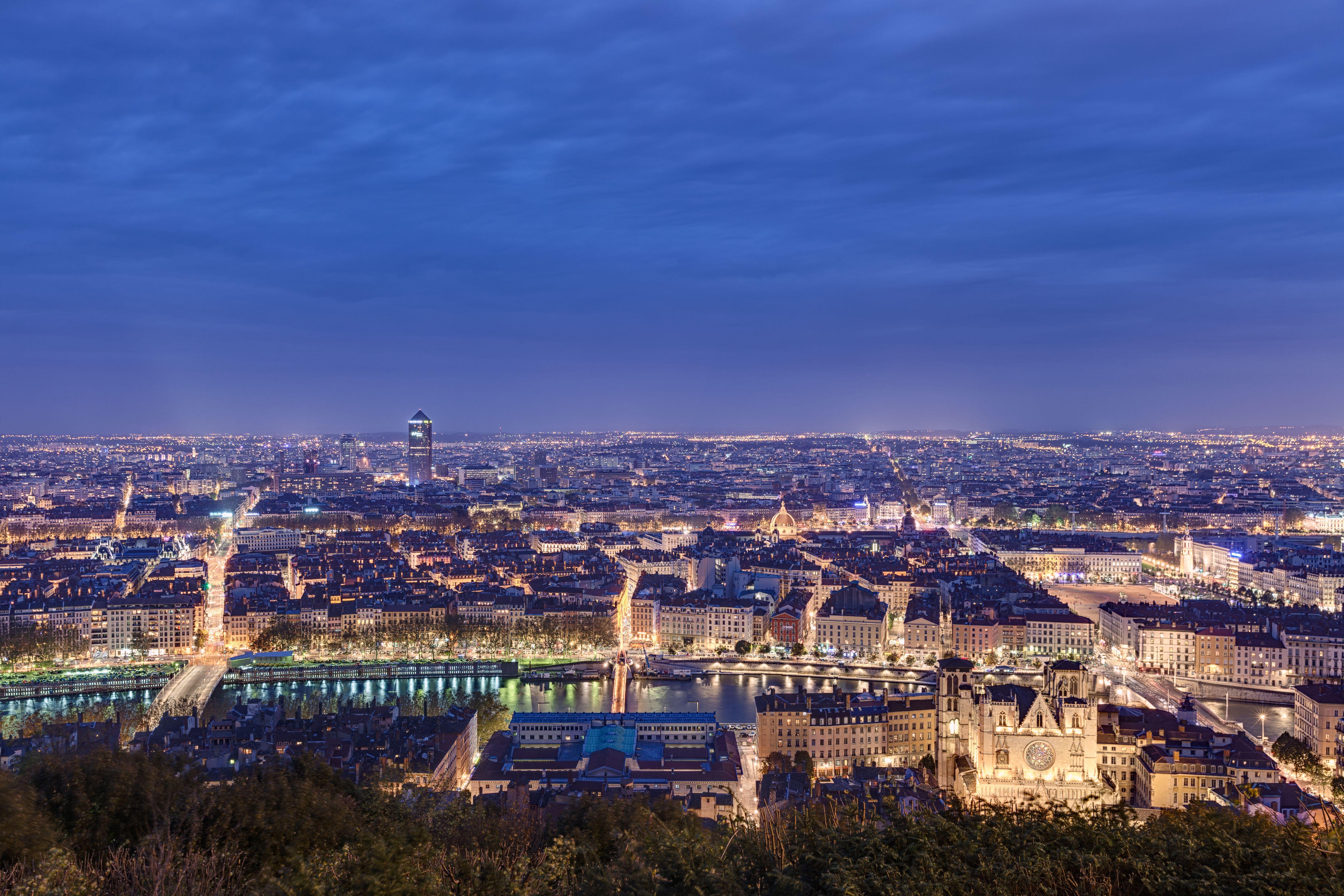 Lyon Cities France Panorama 5K Retina Charming Wallpaper Free
