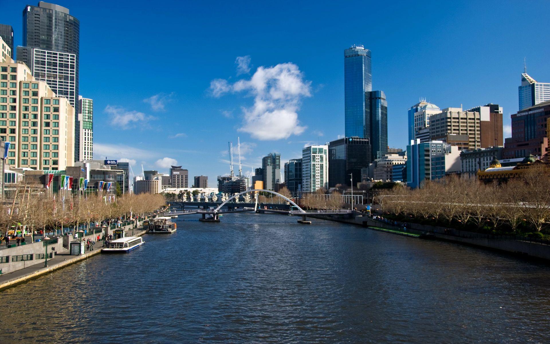 Melbourne Australia Sky Cities Clouds 1920x1202