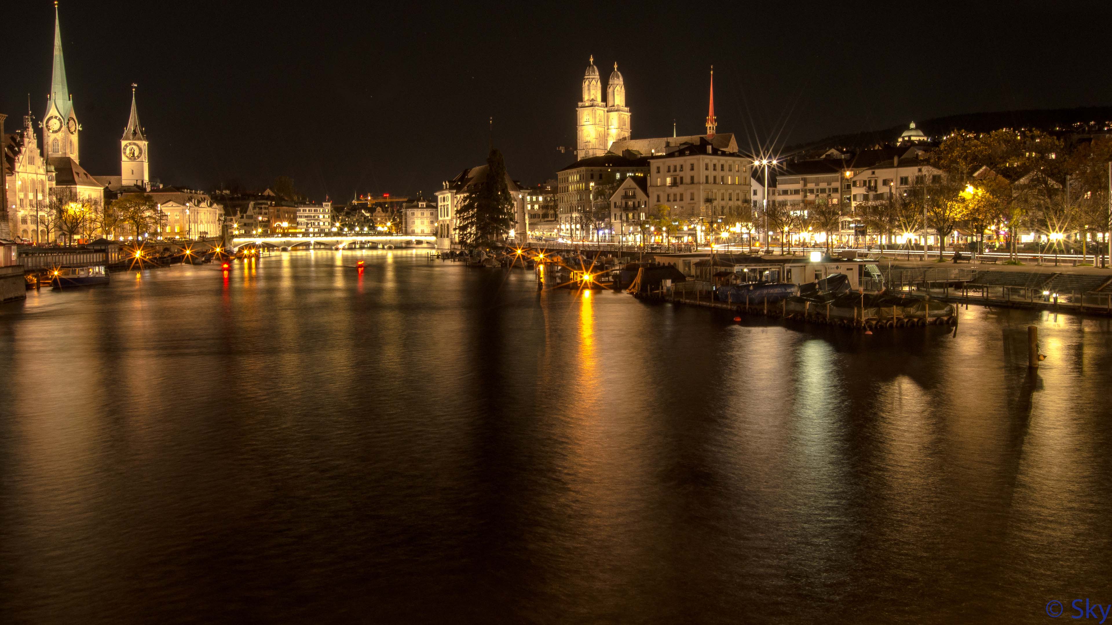 Zurich City Lights Wallpaper · HD Wallpaper