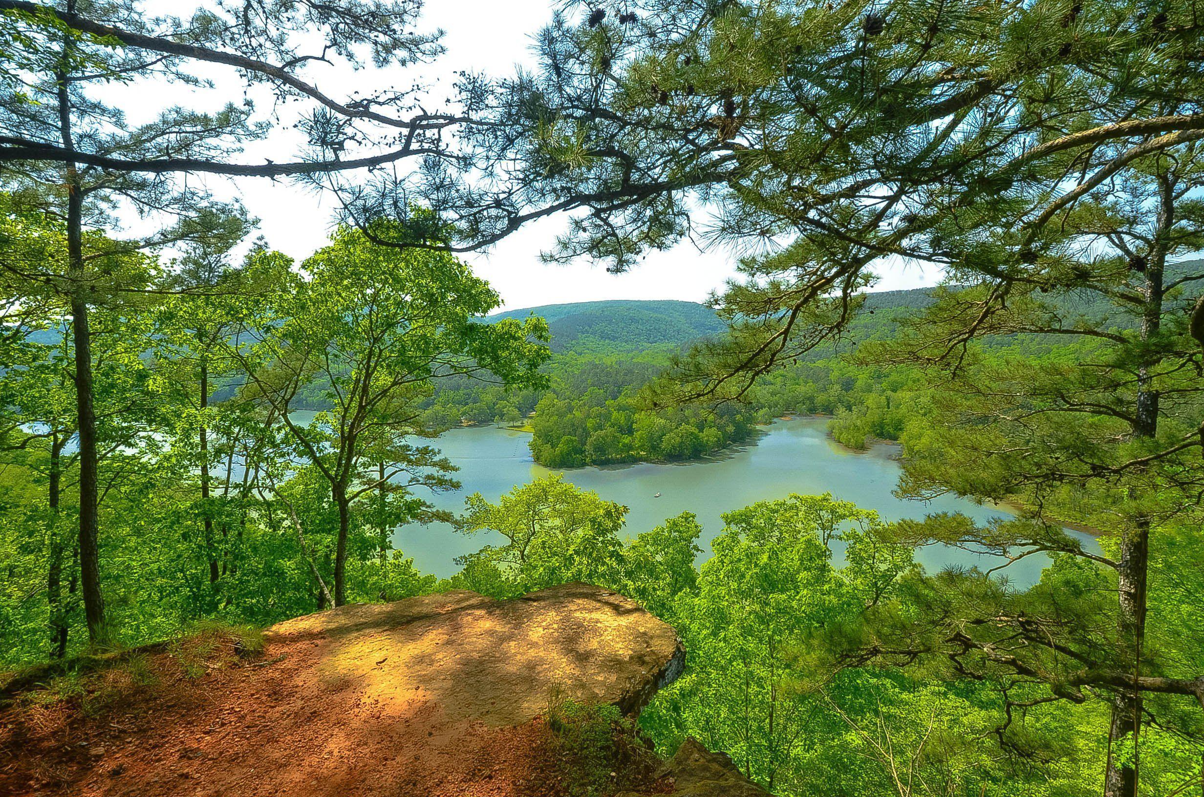 Arkansas river hills trees landscape wallpaperx1632
