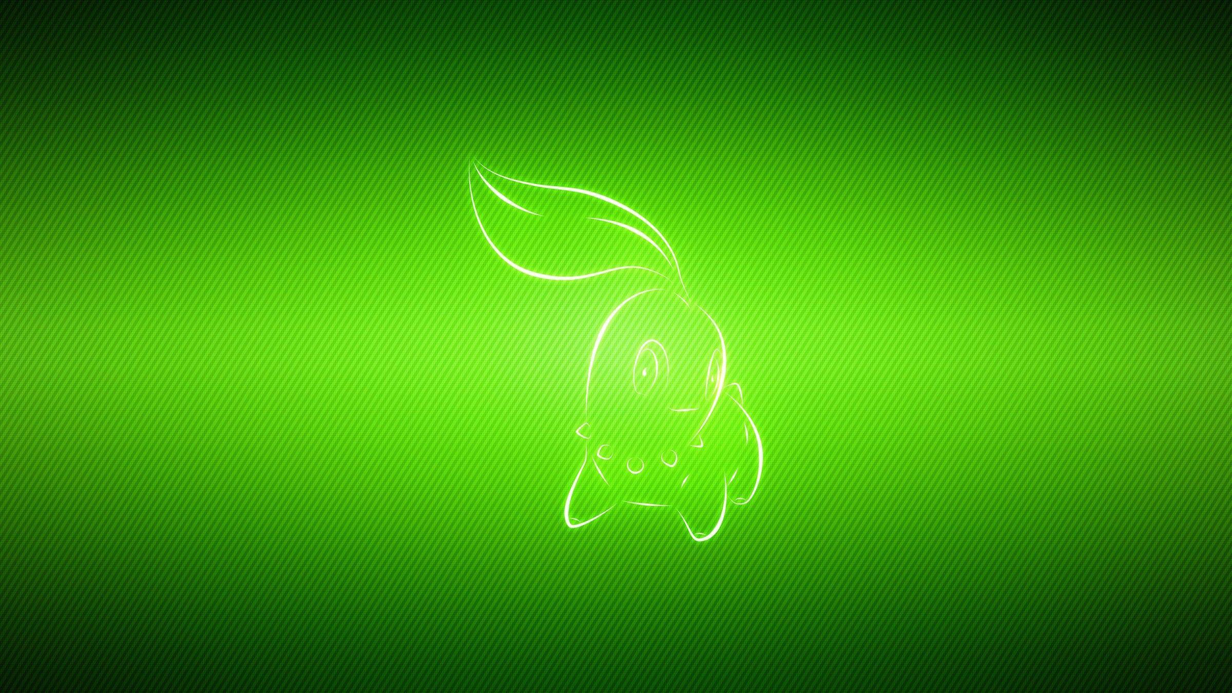 Pokemon video games multicolor manga chikorita wallpaper